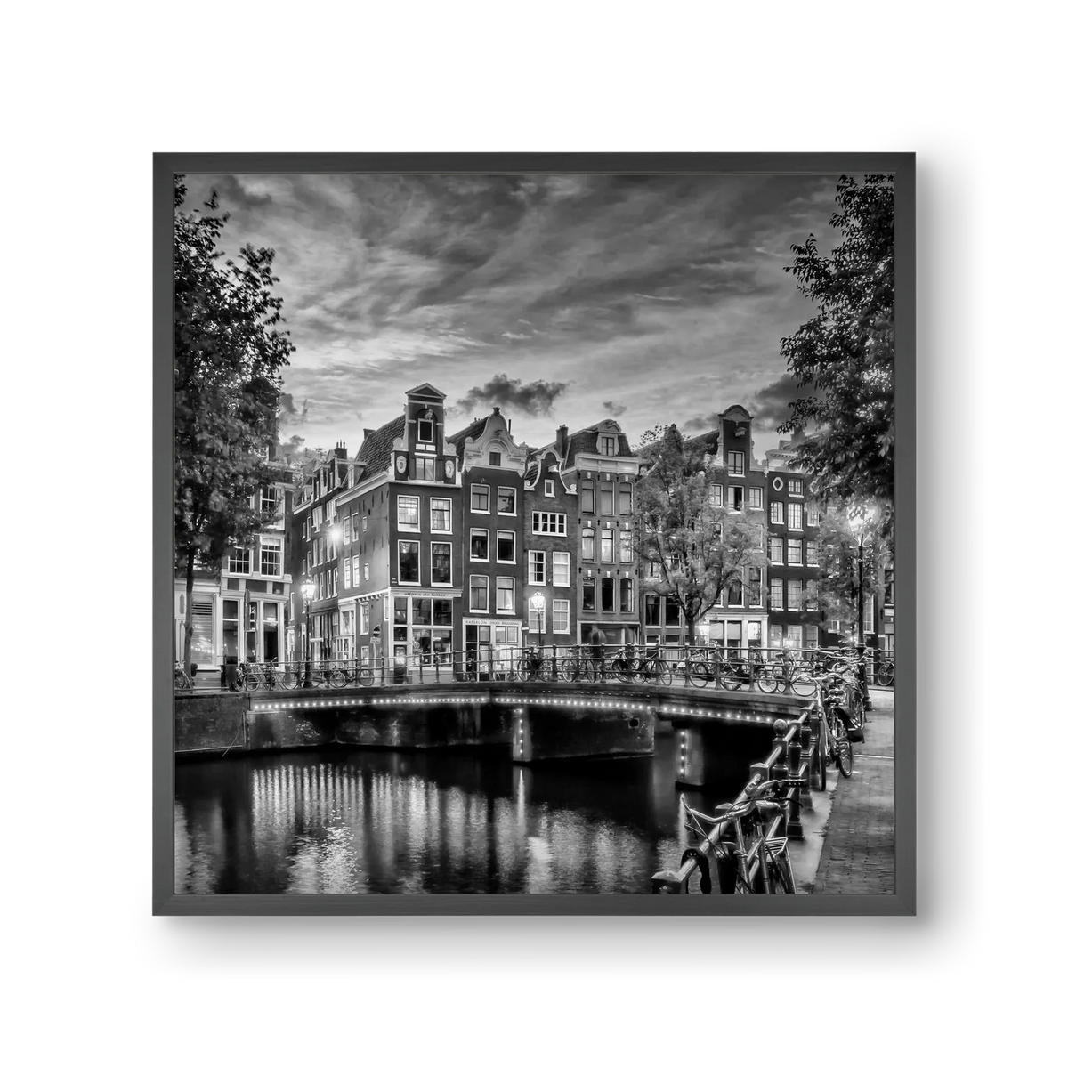 AMSTERDAM Idyllic impression from Singel | Monochrome - artbridge