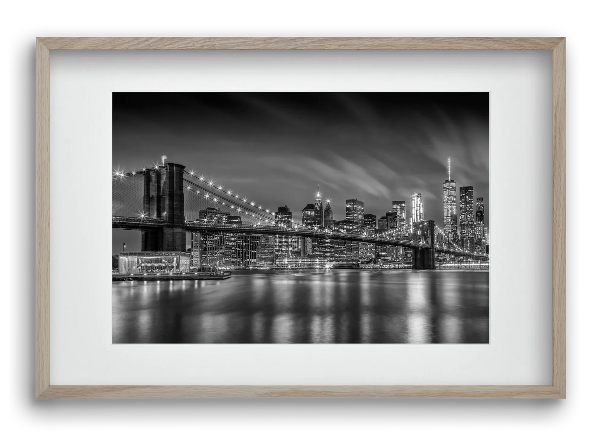 BROOKLYN BRIDGE Nightly Impressions | Monochrome - artbridge