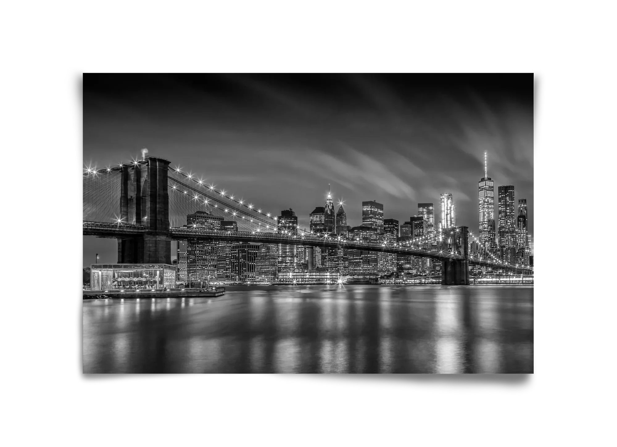 BROOKLYN BRIDGE Nightly Impressions | Monochrome - artbridge