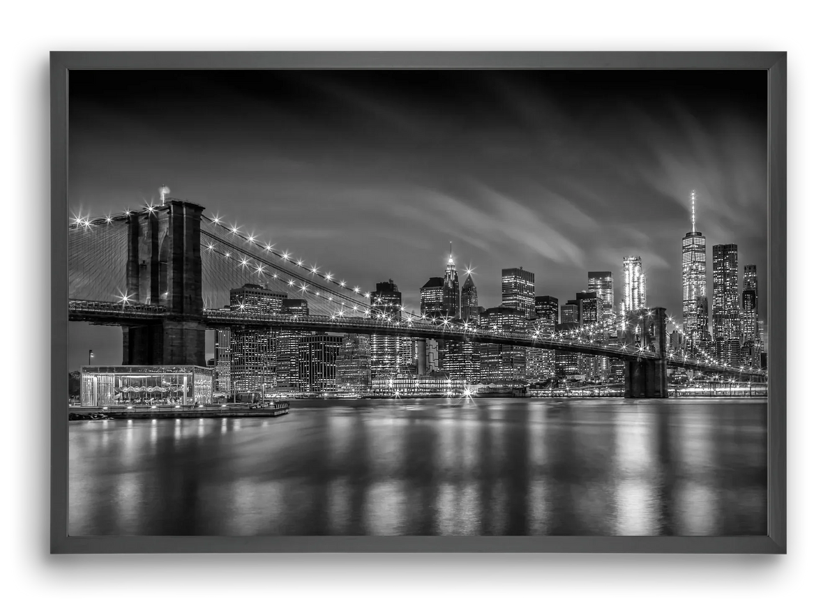 BROOKLYN BRIDGE Nightly Impressions | Monochrome - artbridge
