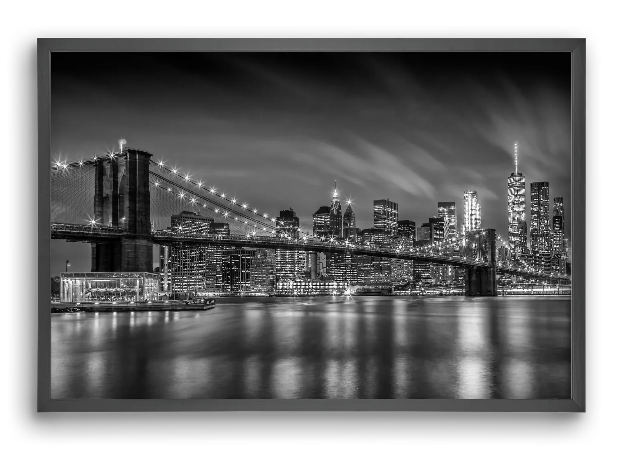 BROOKLYN BRIDGE Nightly Impressions | Monochrome - artbridge