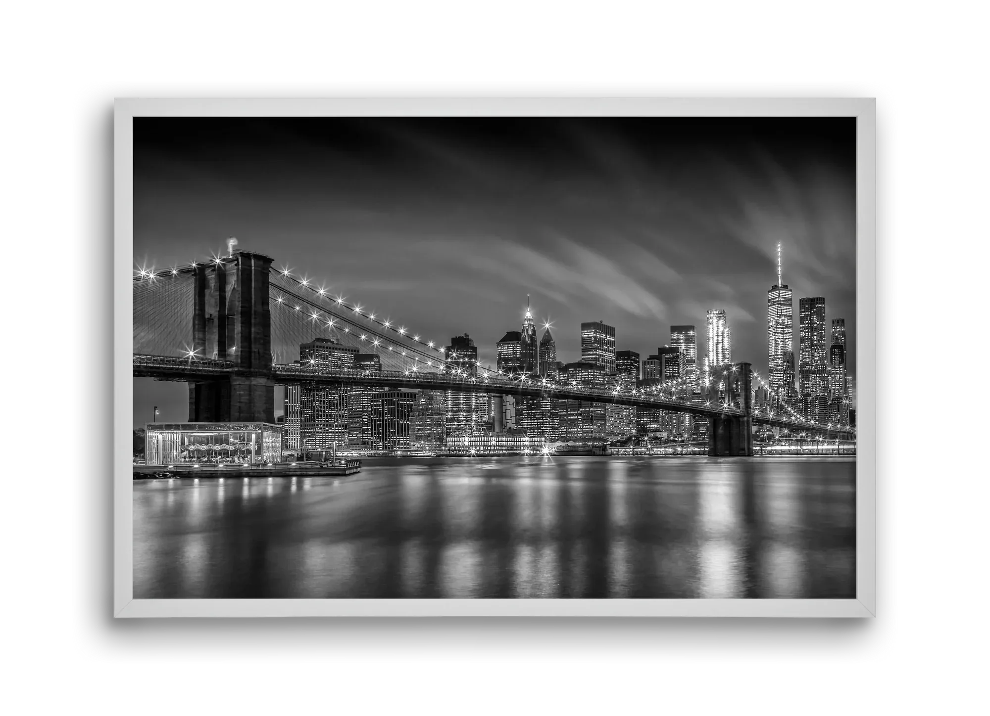 BROOKLYN BRIDGE Nightly Impressions | Monochrome - artbridge