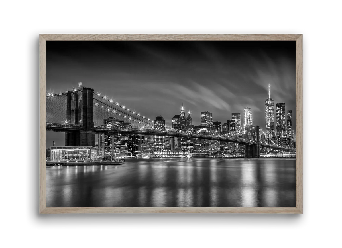 BROOKLYN BRIDGE Nightly Impressions | Monochrome - artbridge