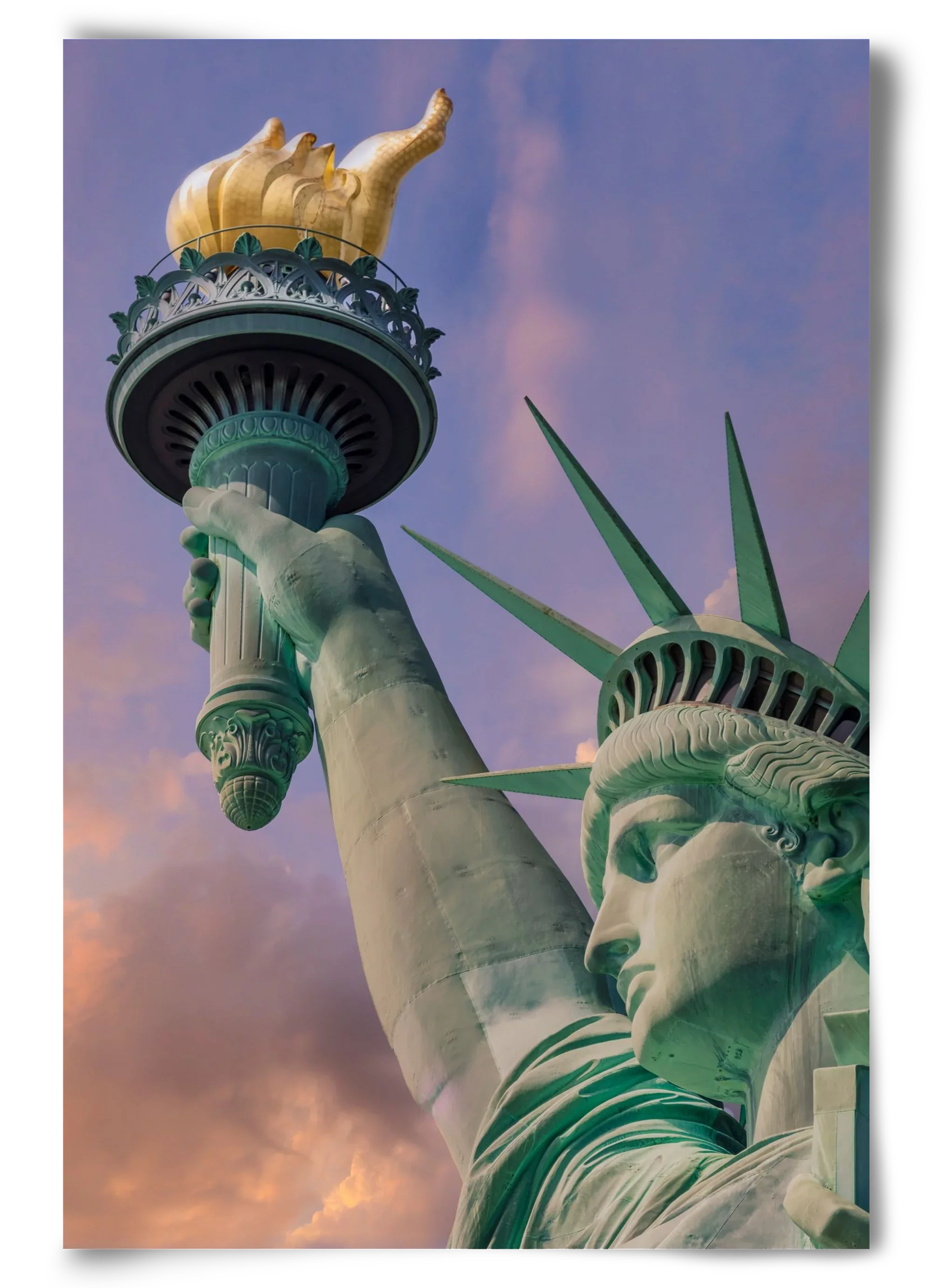 NEW YORK CITY Statue of Liberty at sunset - artbridge