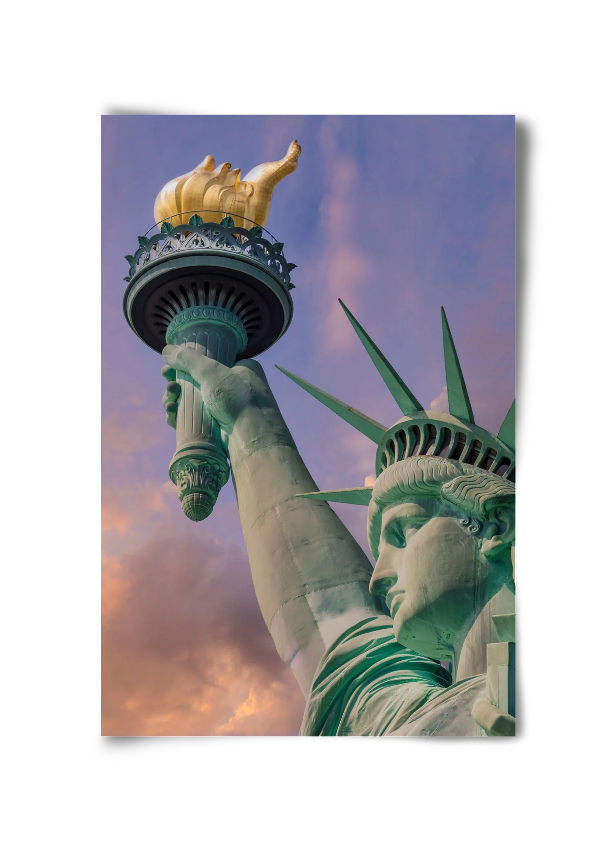 NEW YORK CITY Statue of Liberty at sunset - artbridge