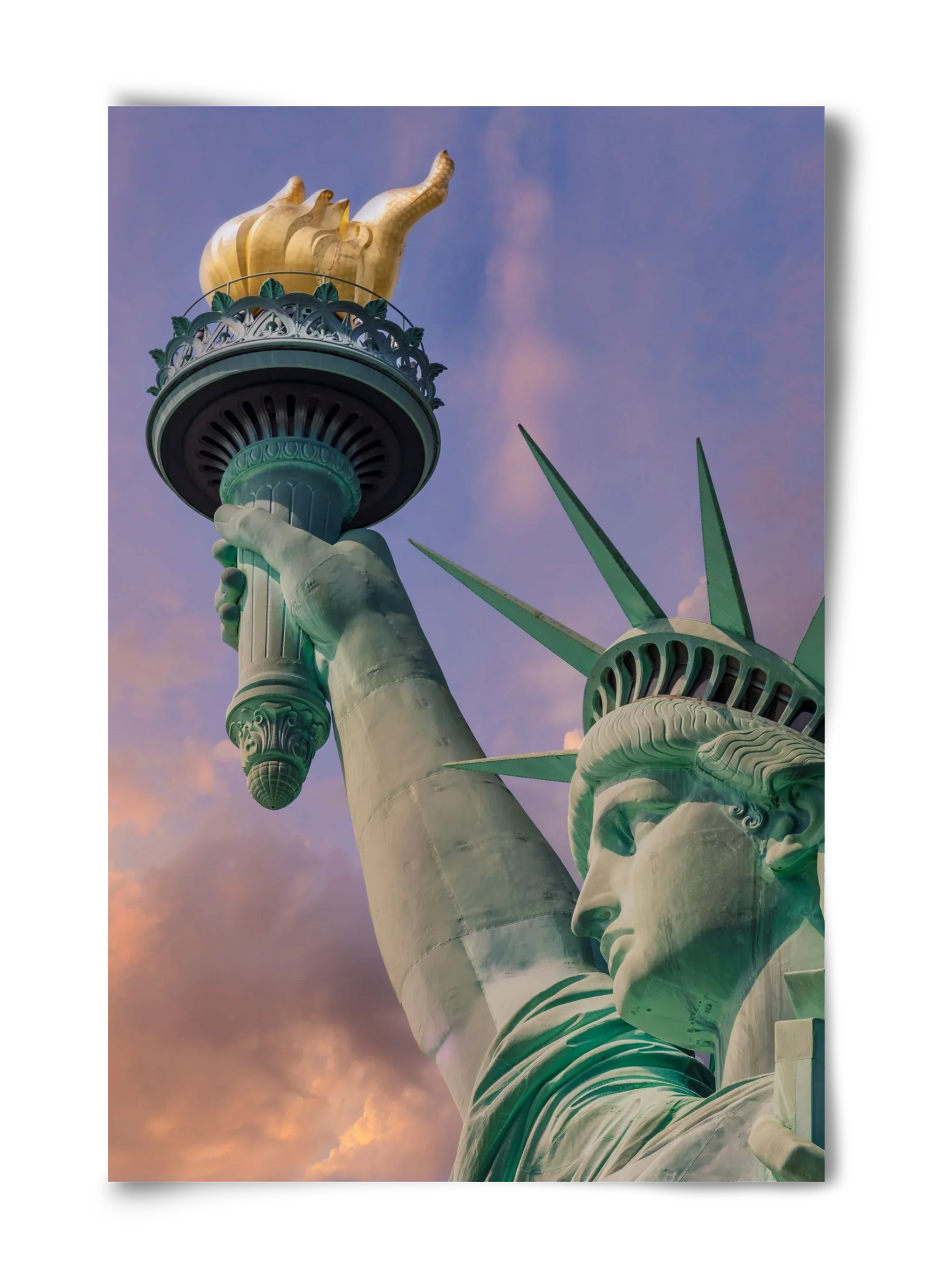 NEW YORK CITY Statue of Liberty at sunset - artbridge