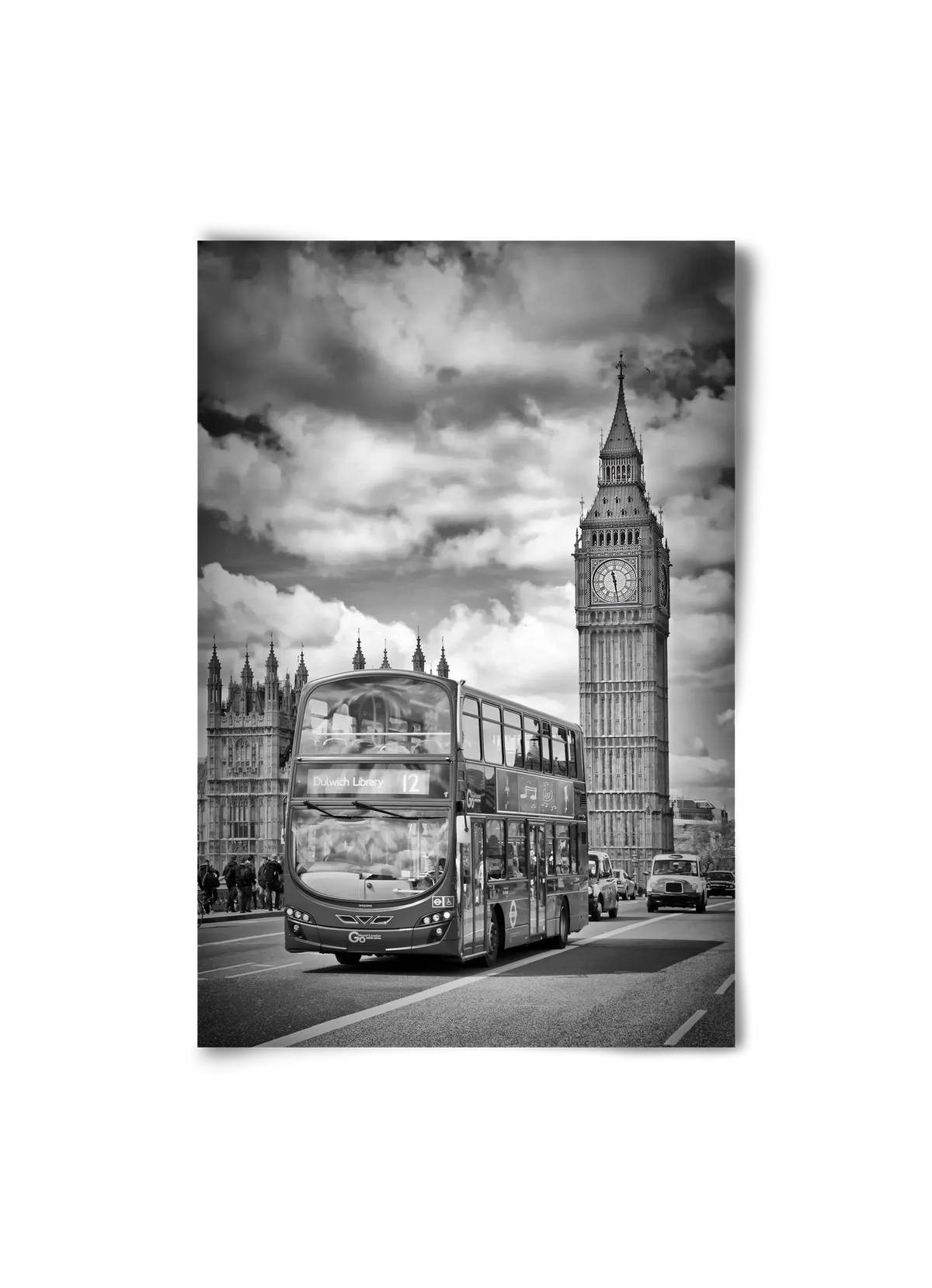 LONDON Houses of Parliament and traffic - artbridge