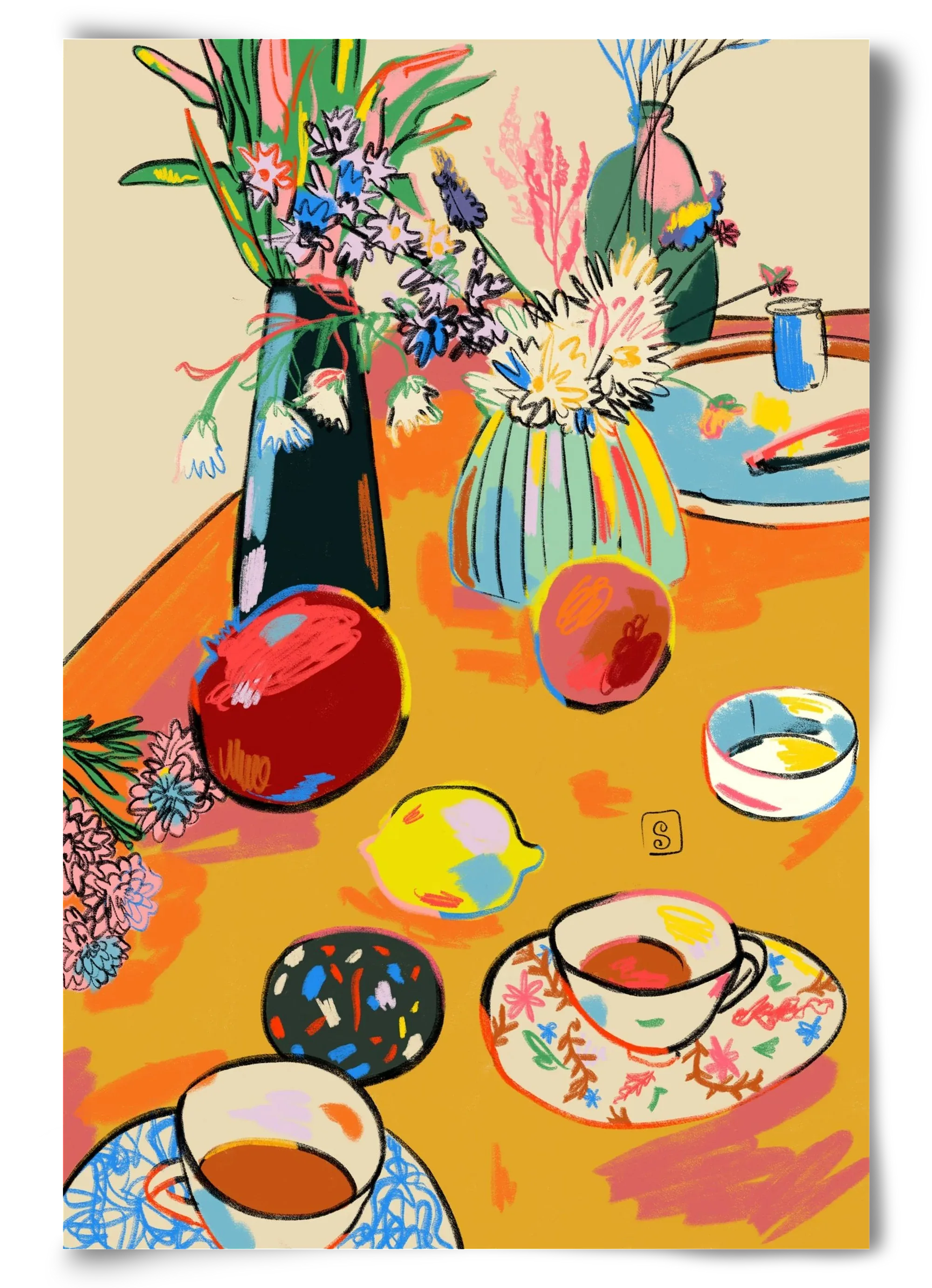 TEA AND FLOWERS AT HOME - artbridge