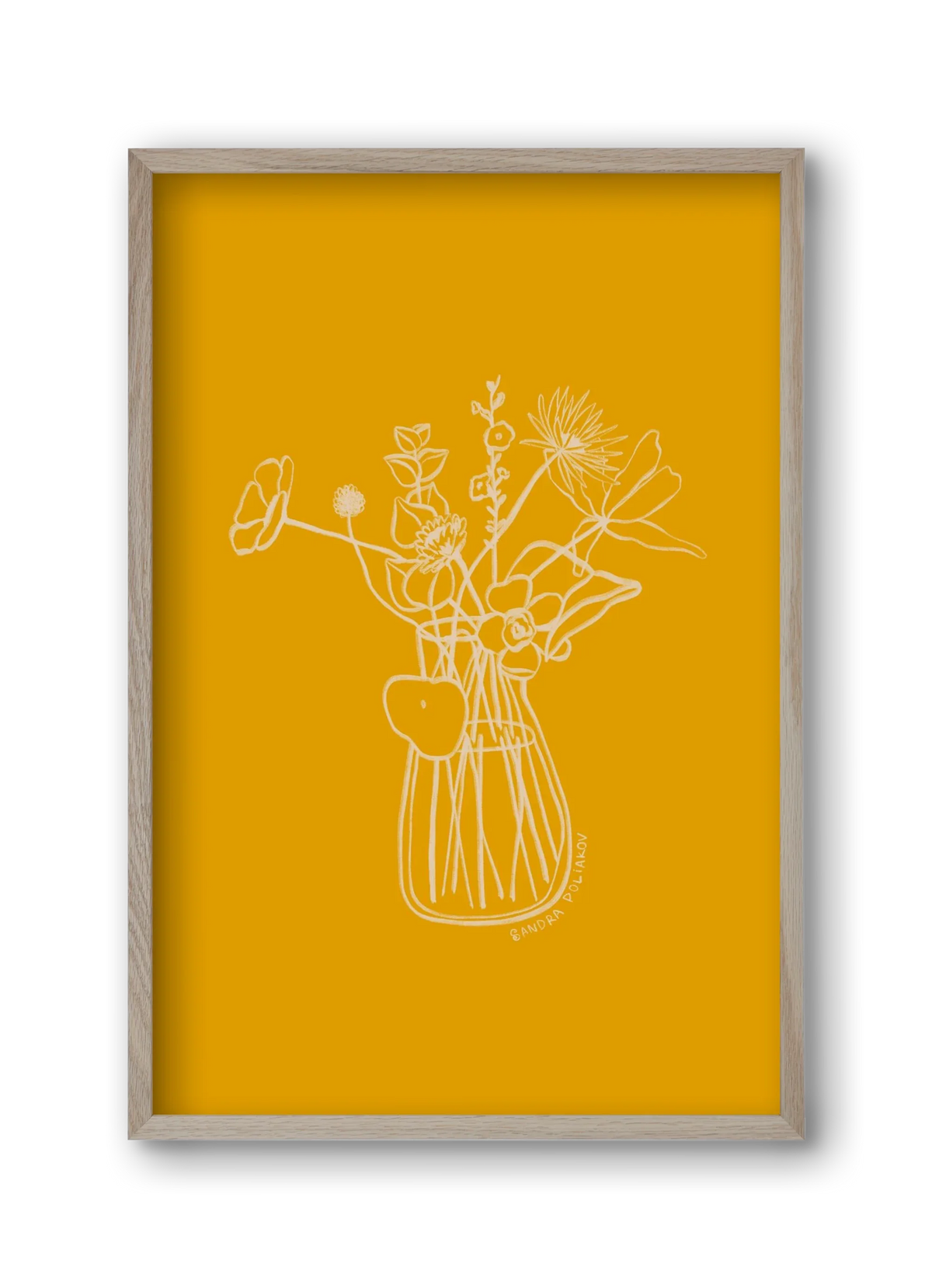 FLOWERS AND LEAVES IN YELLOW - artbridge