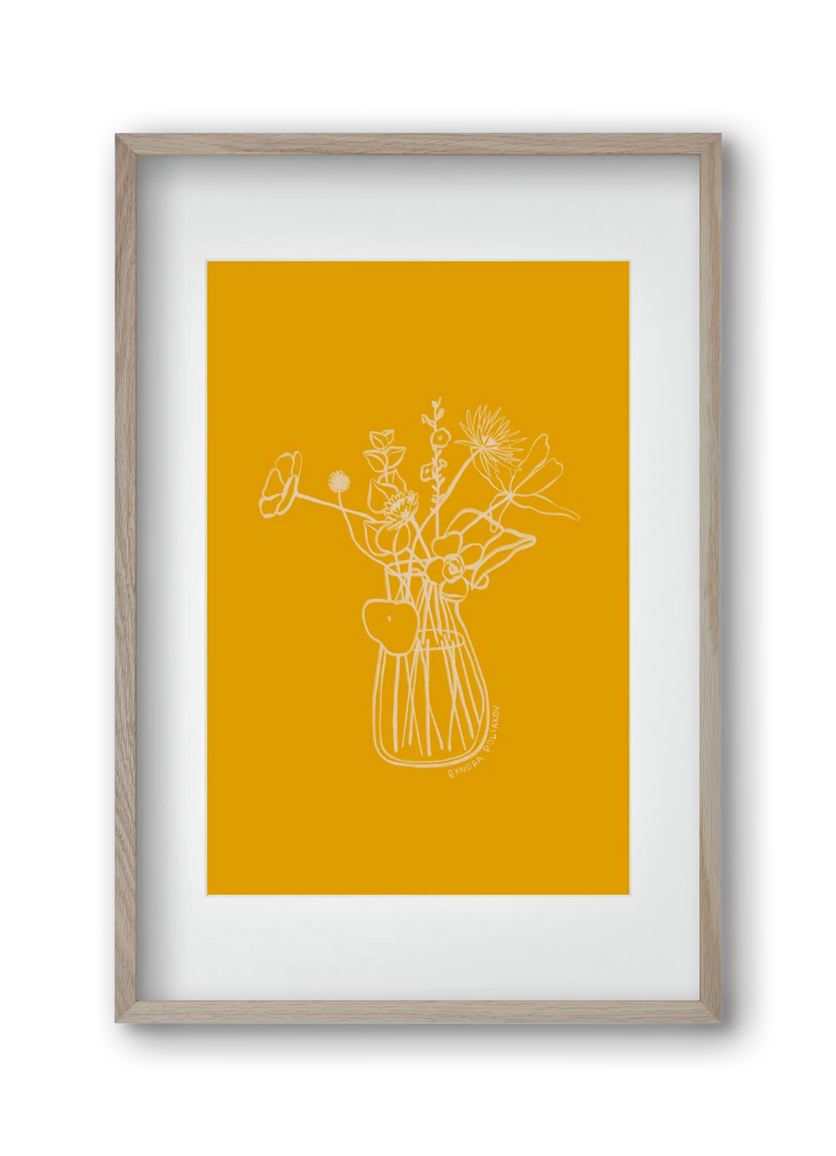 FLOWERS AND LEAVES IN YELLOW - artbridge