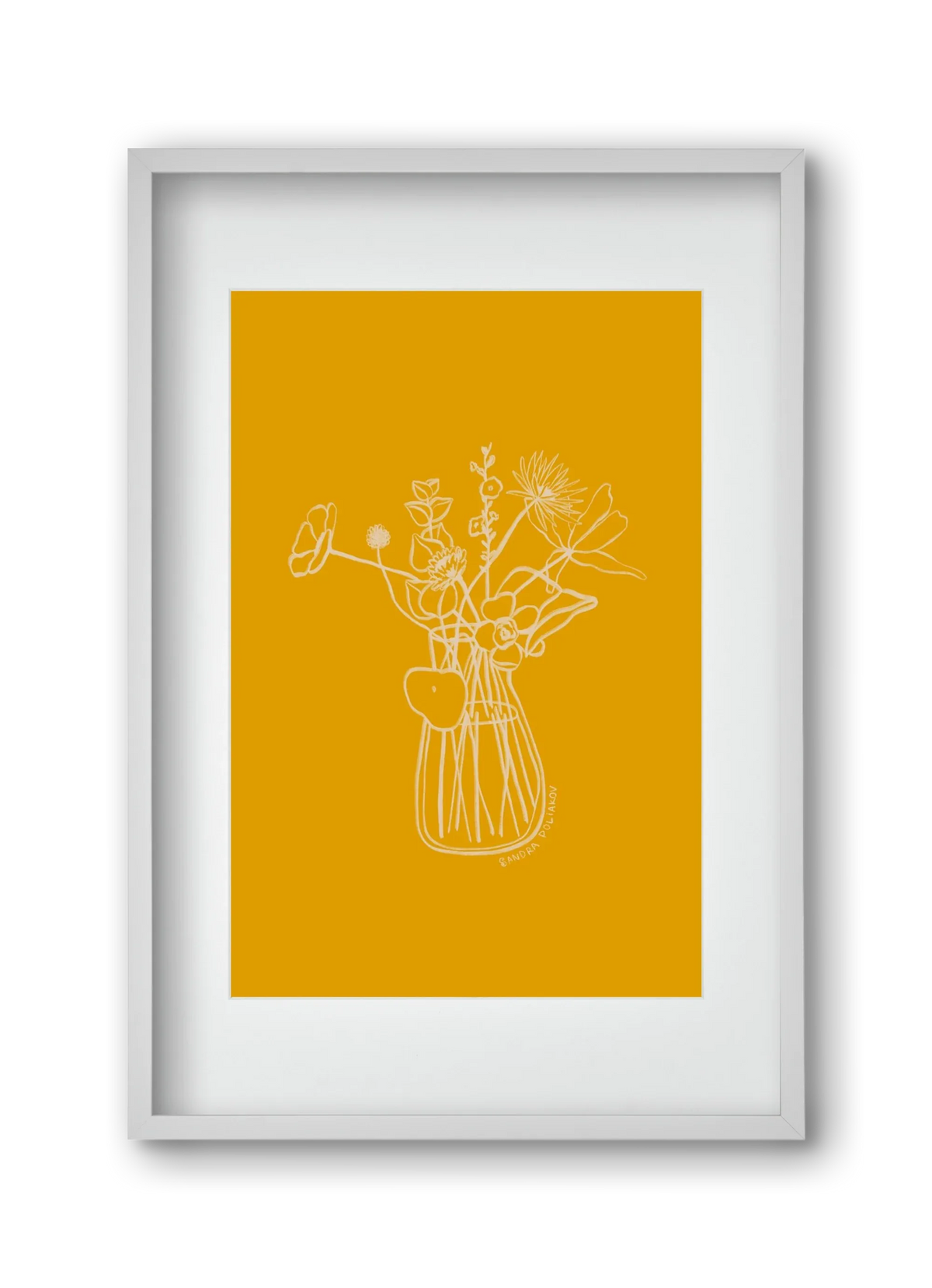 FLOWERS AND LEAVES IN YELLOW - artbridge