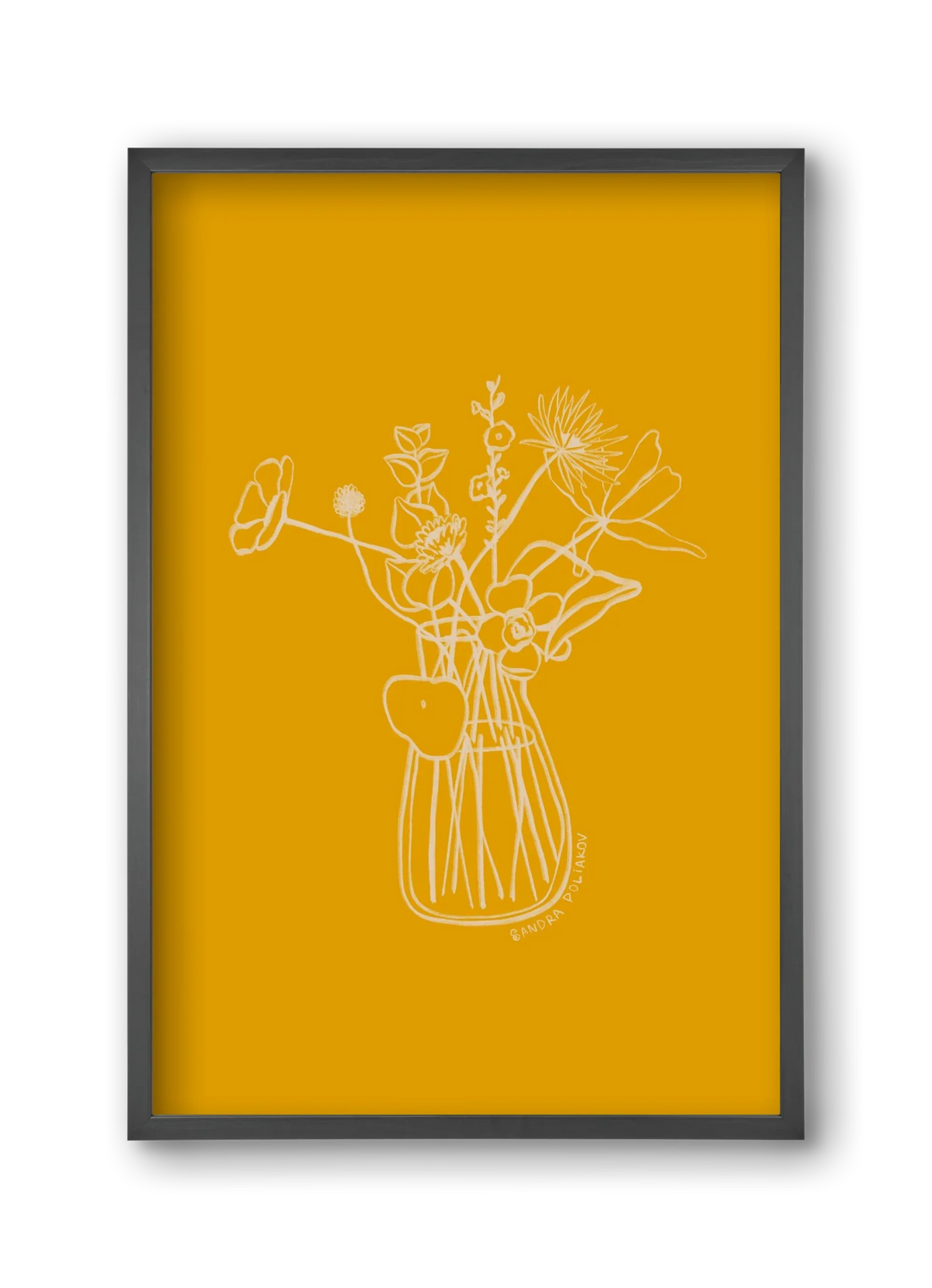 FLOWERS AND LEAVES IN YELLOW - artbridge