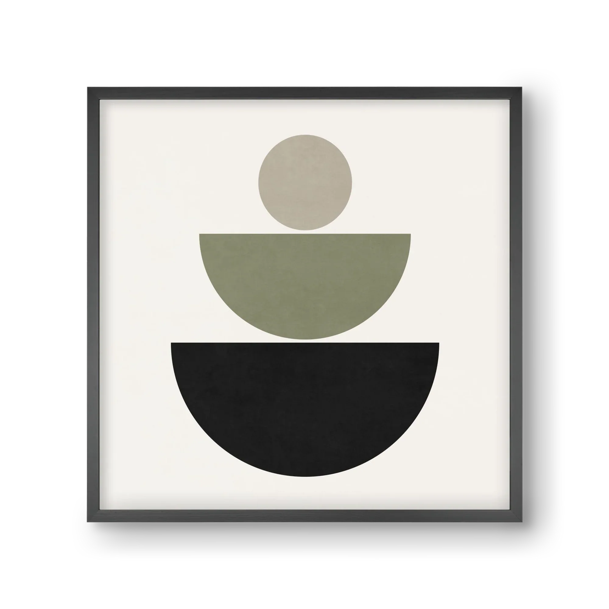 GEOMETRIC SHAPES - GREEN AND BLACK - artbridge