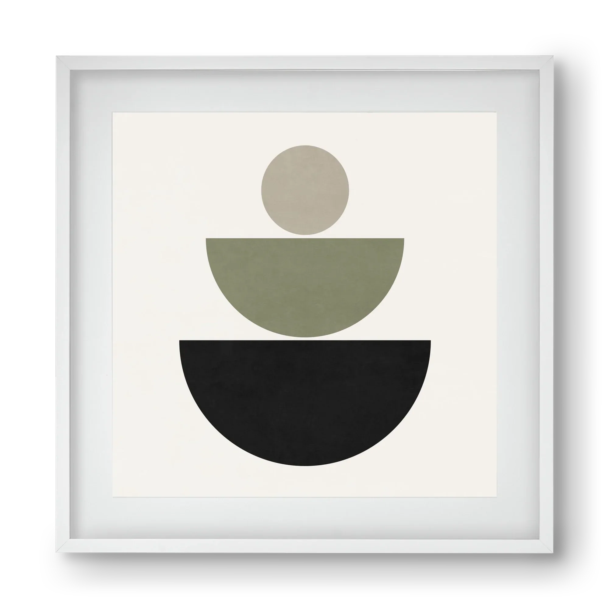 GEOMETRIC SHAPES - GREEN AND BLACK - artbridge