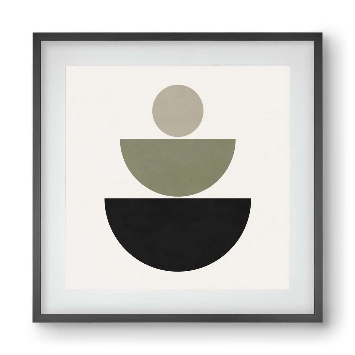 GEOMETRIC SHAPES - GREEN AND BLACK - artbridge