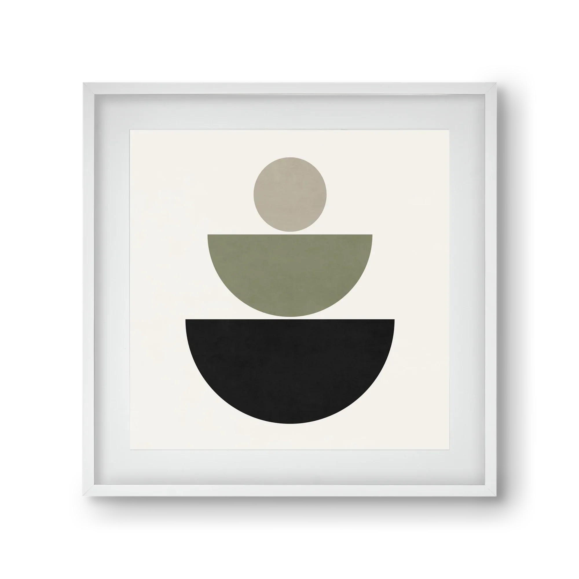 GEOMETRIC SHAPES - GREEN AND BLACK - artbridge