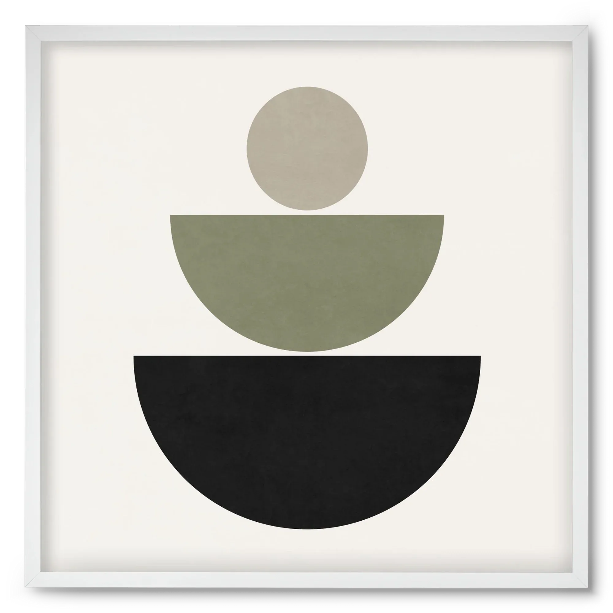 GEOMETRIC SHAPES - GREEN AND BLACK - artbridge