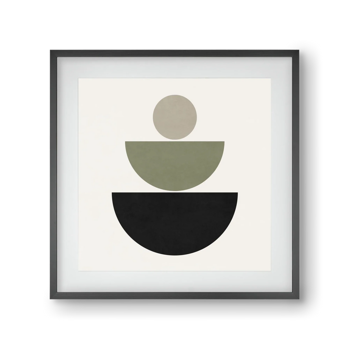 GEOMETRIC SHAPES - GREEN AND BLACK - artbridge