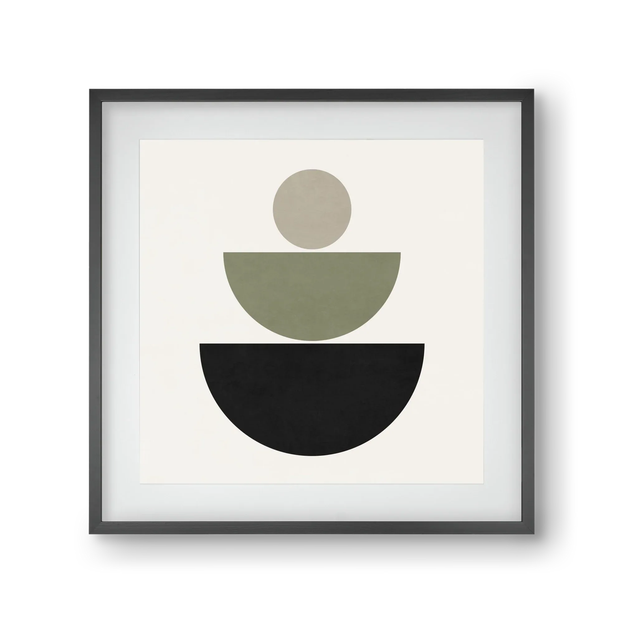 GEOMETRIC SHAPES - GREEN AND BLACK - artbridge