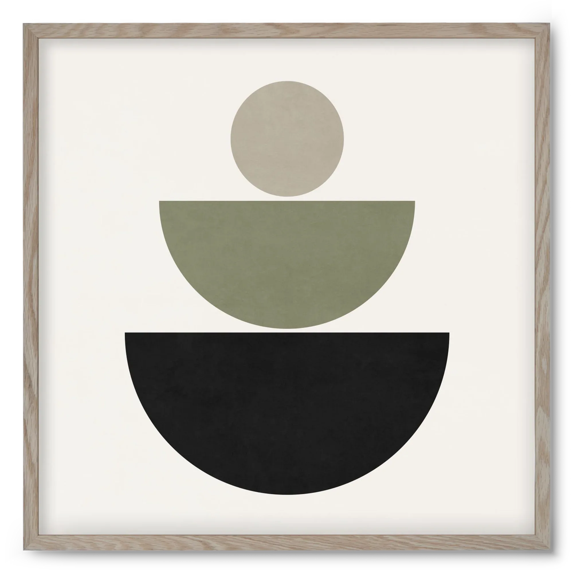 GEOMETRIC SHAPES - GREEN AND BLACK - artbridge