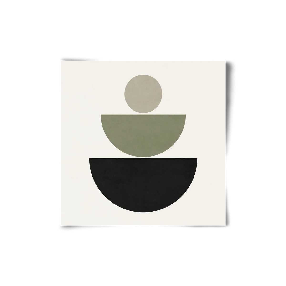 GEOMETRIC SHAPES - GREEN AND BLACK - artbridge