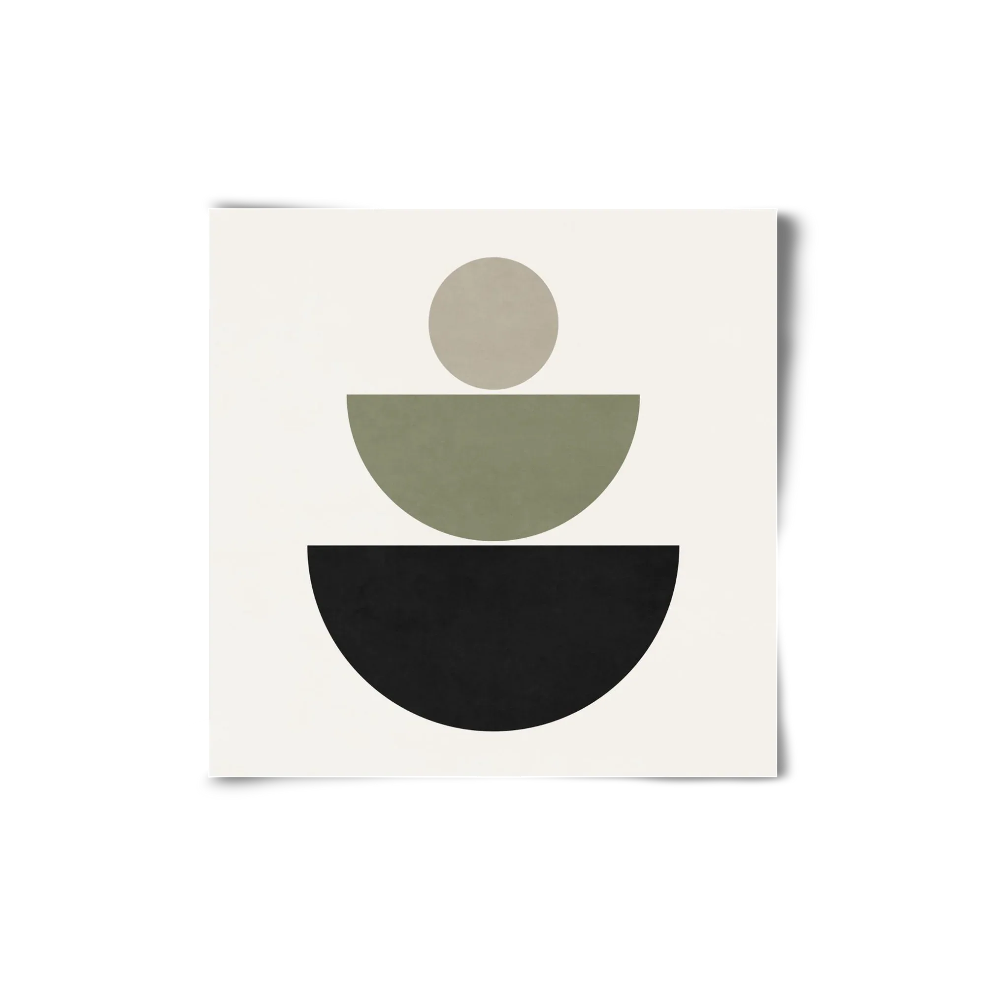 GEOMETRIC SHAPES - GREEN AND BLACK - artbridge