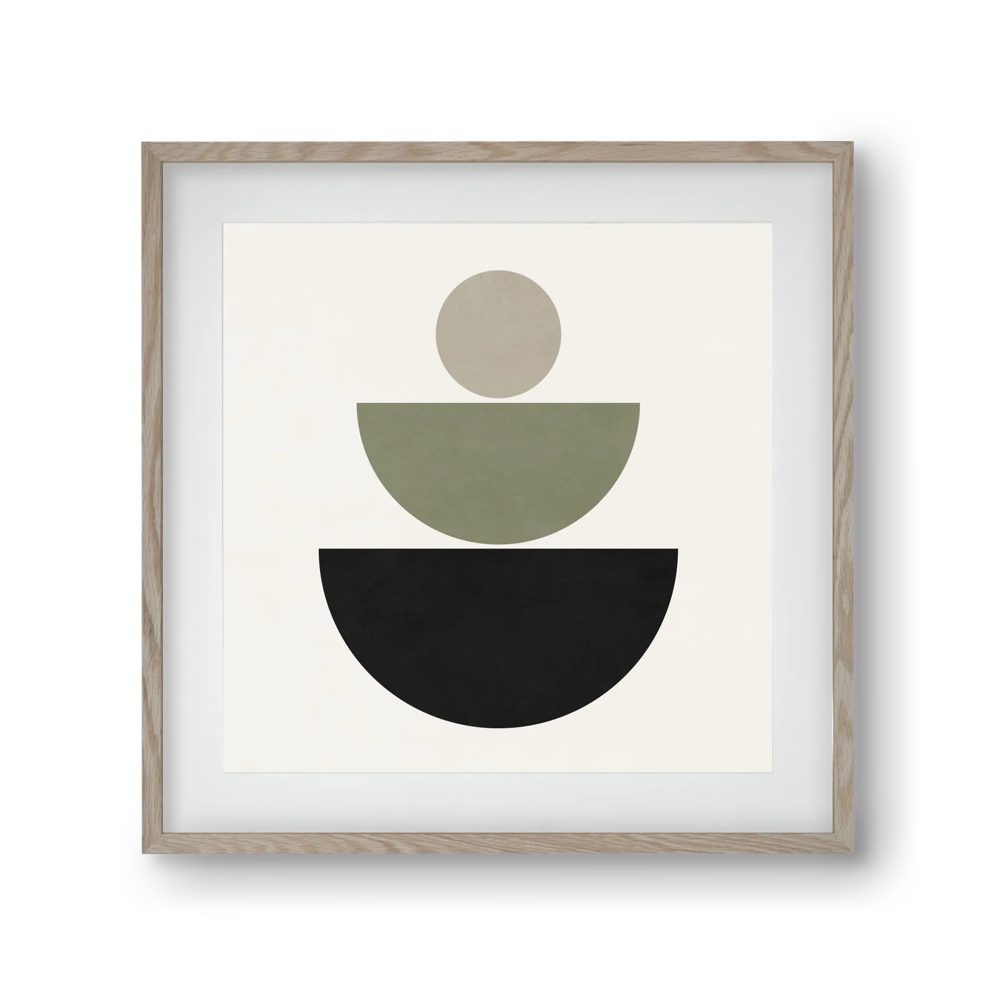 GEOMETRIC SHAPES - GREEN AND BLACK - artbridge