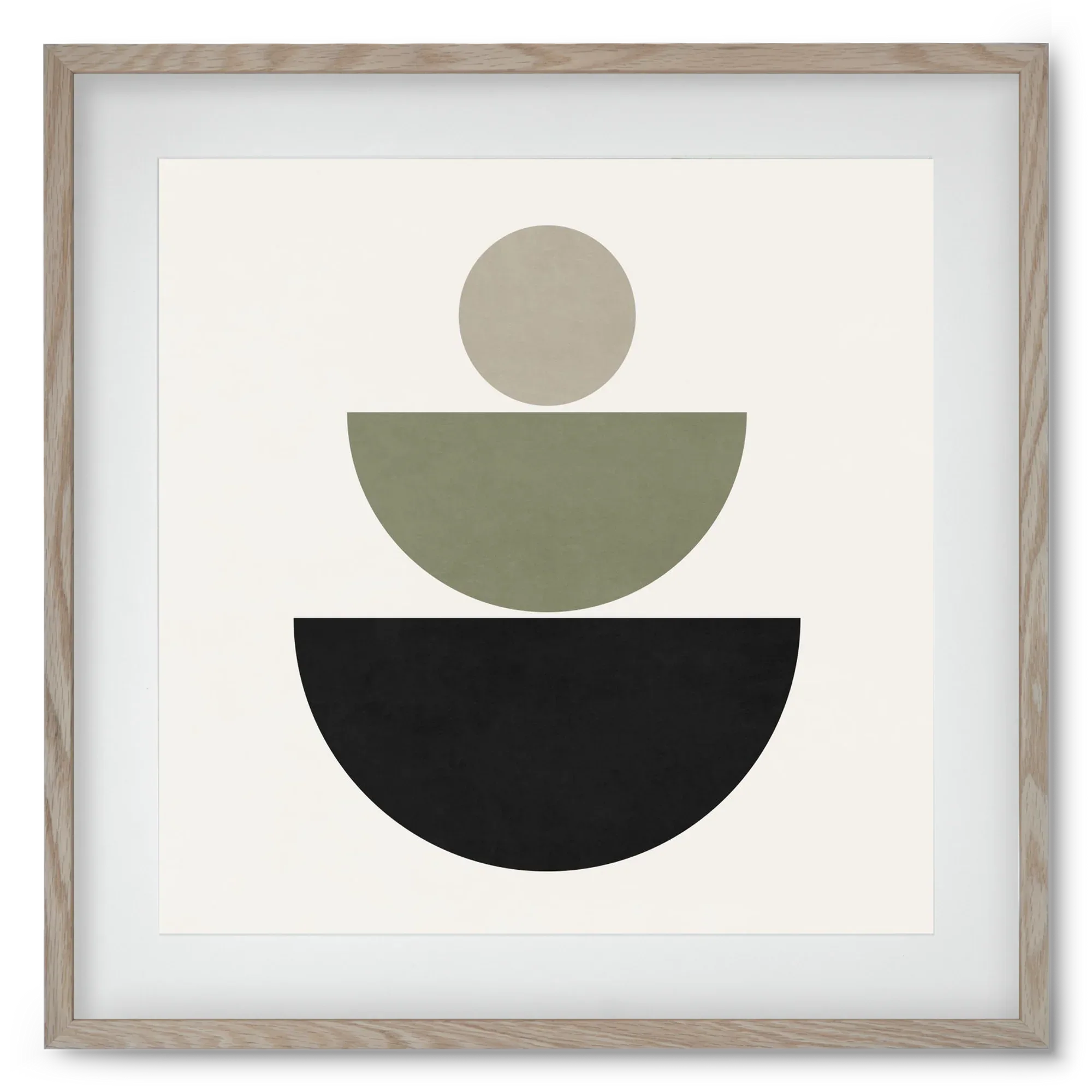 GEOMETRIC SHAPES - GREEN AND BLACK - artbridge