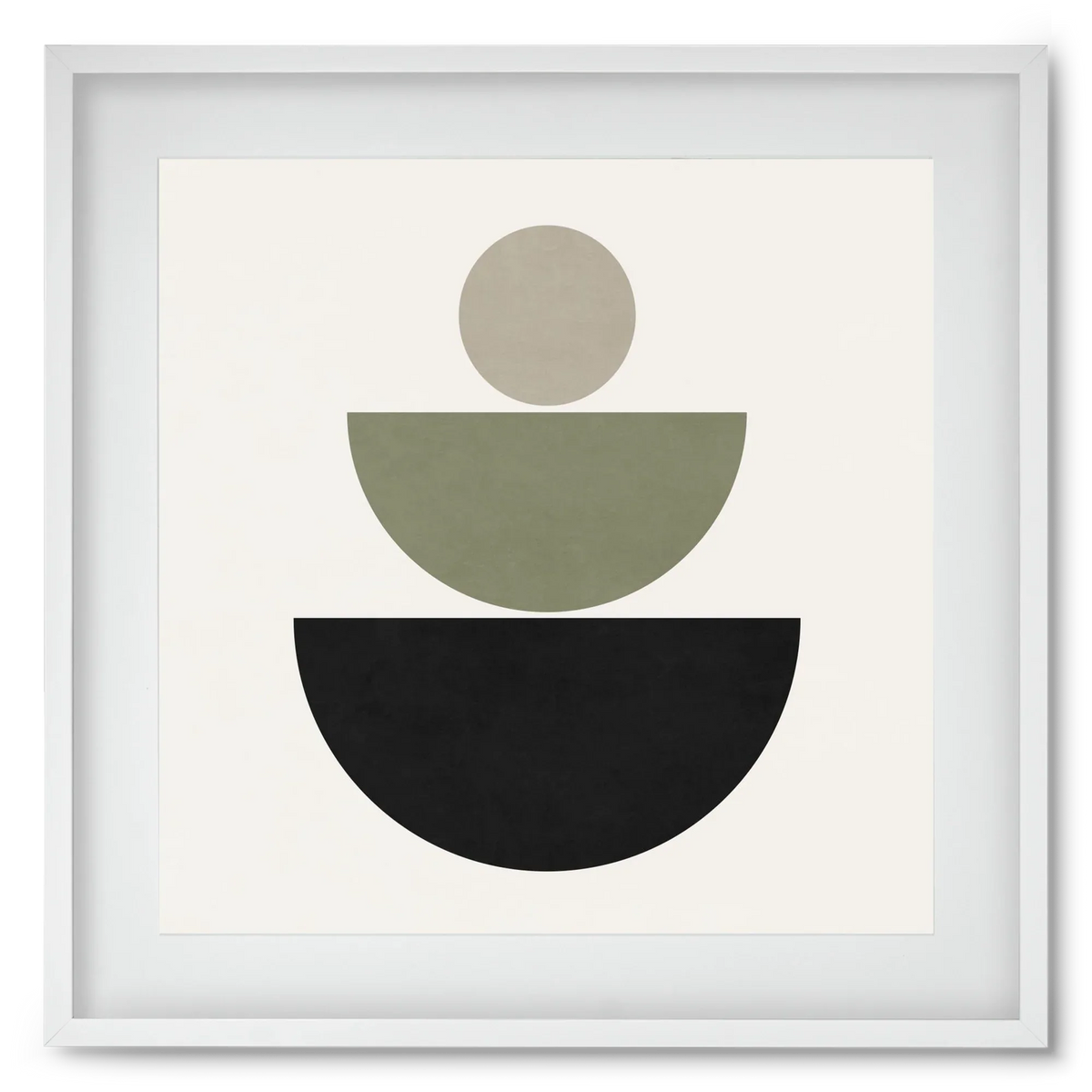 GEOMETRIC SHAPES - GREEN AND BLACK - artbridge