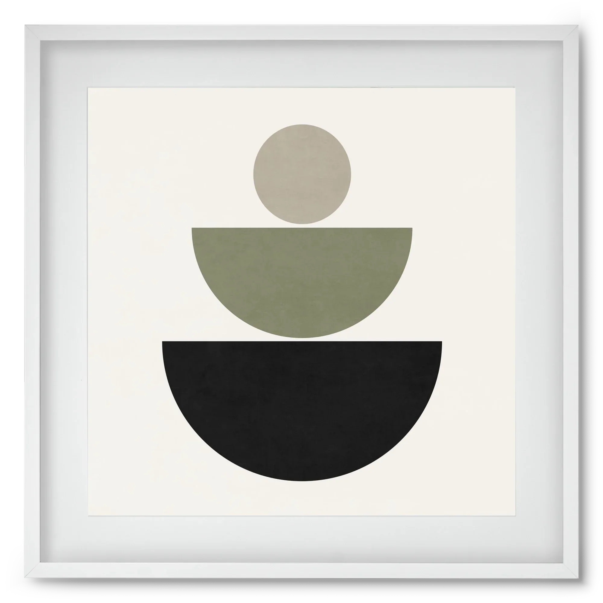GEOMETRIC SHAPES - GREEN AND BLACK - artbridge