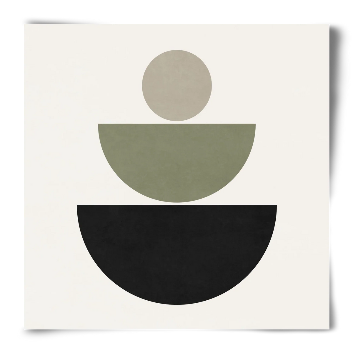 GEOMETRIC SHAPES - GREEN AND BLACK - artbridge