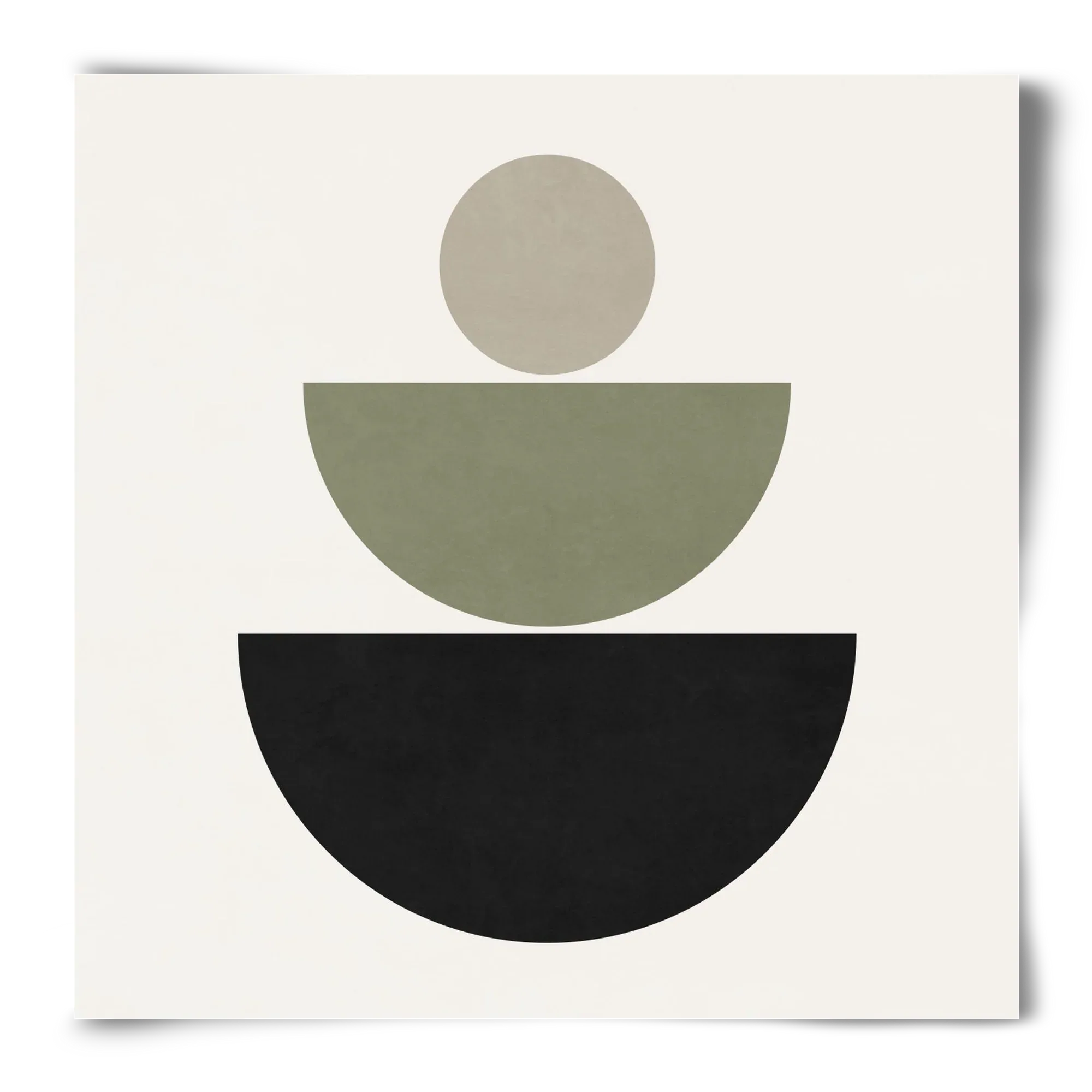 GEOMETRIC SHAPES - GREEN AND BLACK - artbridge