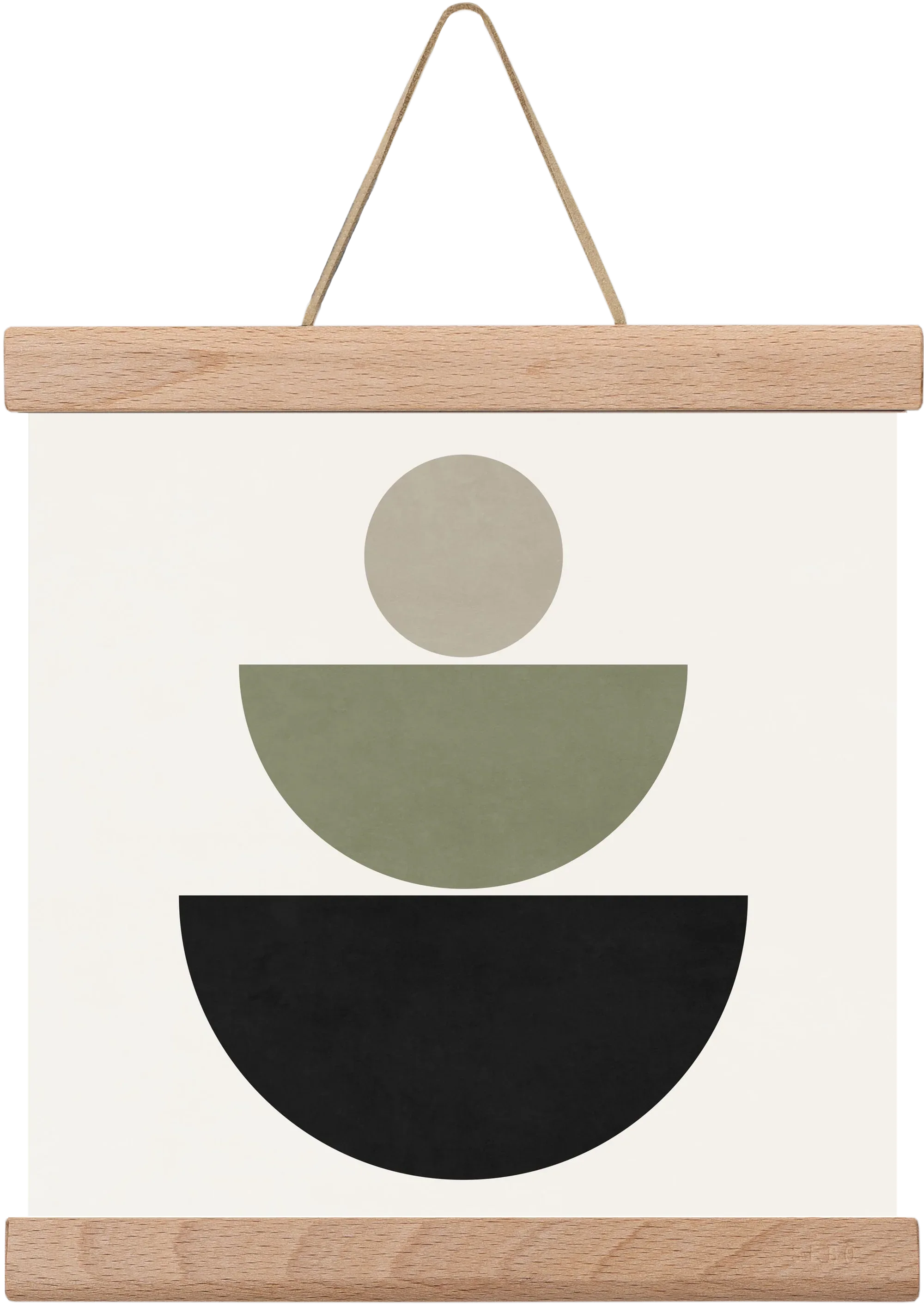 GEOMETRIC SHAPES - GREEN AND BLACK - artbridge