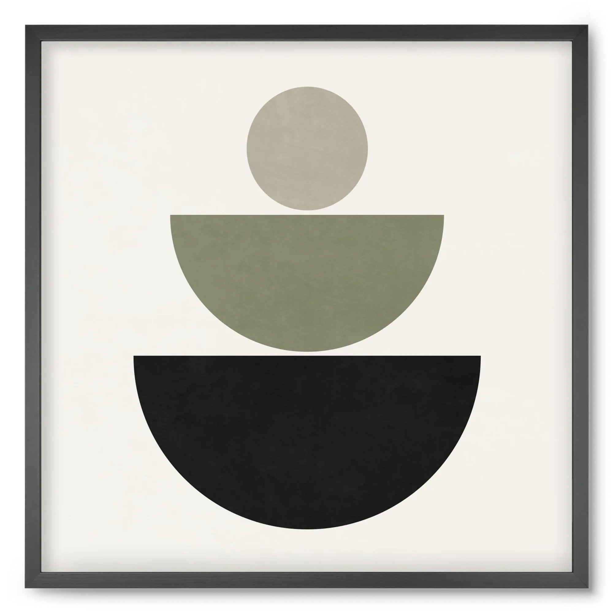 GEOMETRIC SHAPES - GREEN AND BLACK - artbridge