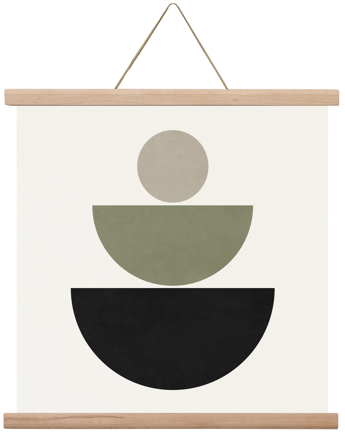 GEOMETRIC SHAPES - GREEN AND BLACK - artbridge