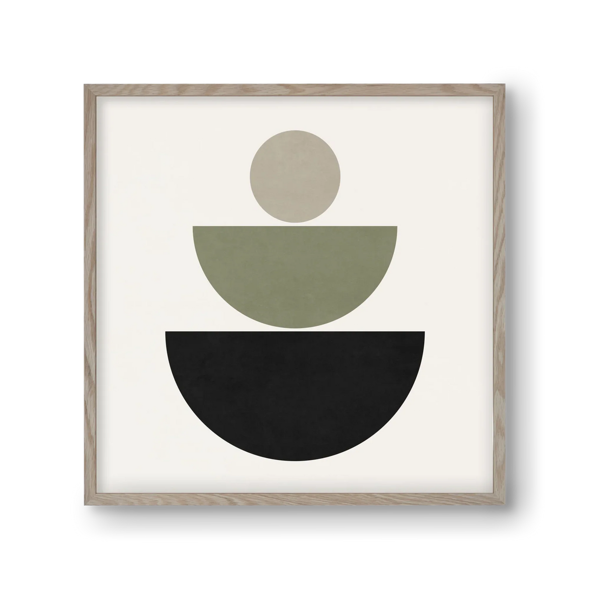 GEOMETRIC SHAPES - GREEN AND BLACK - artbridge