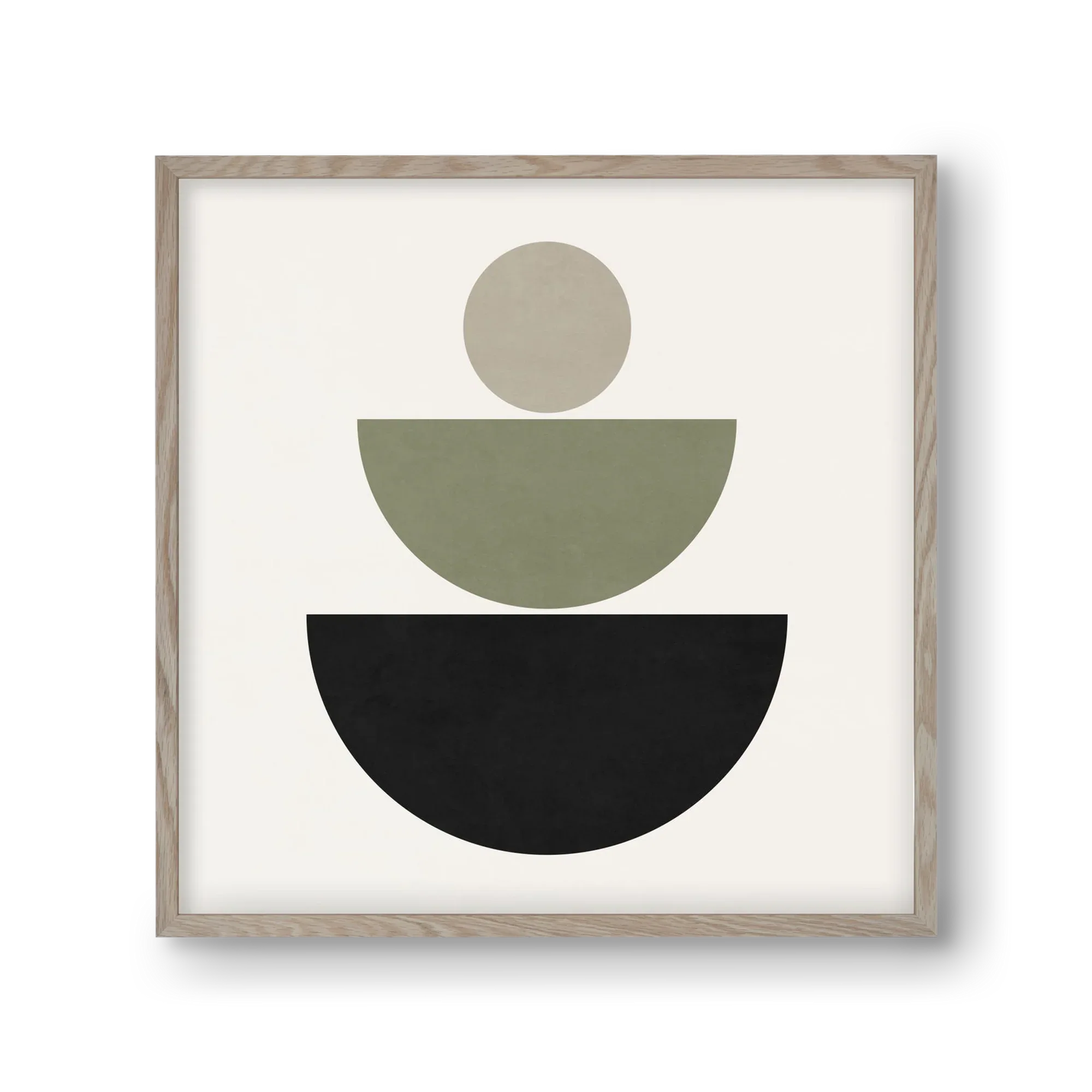 GEOMETRIC SHAPES - GREEN AND BLACK - artbridge