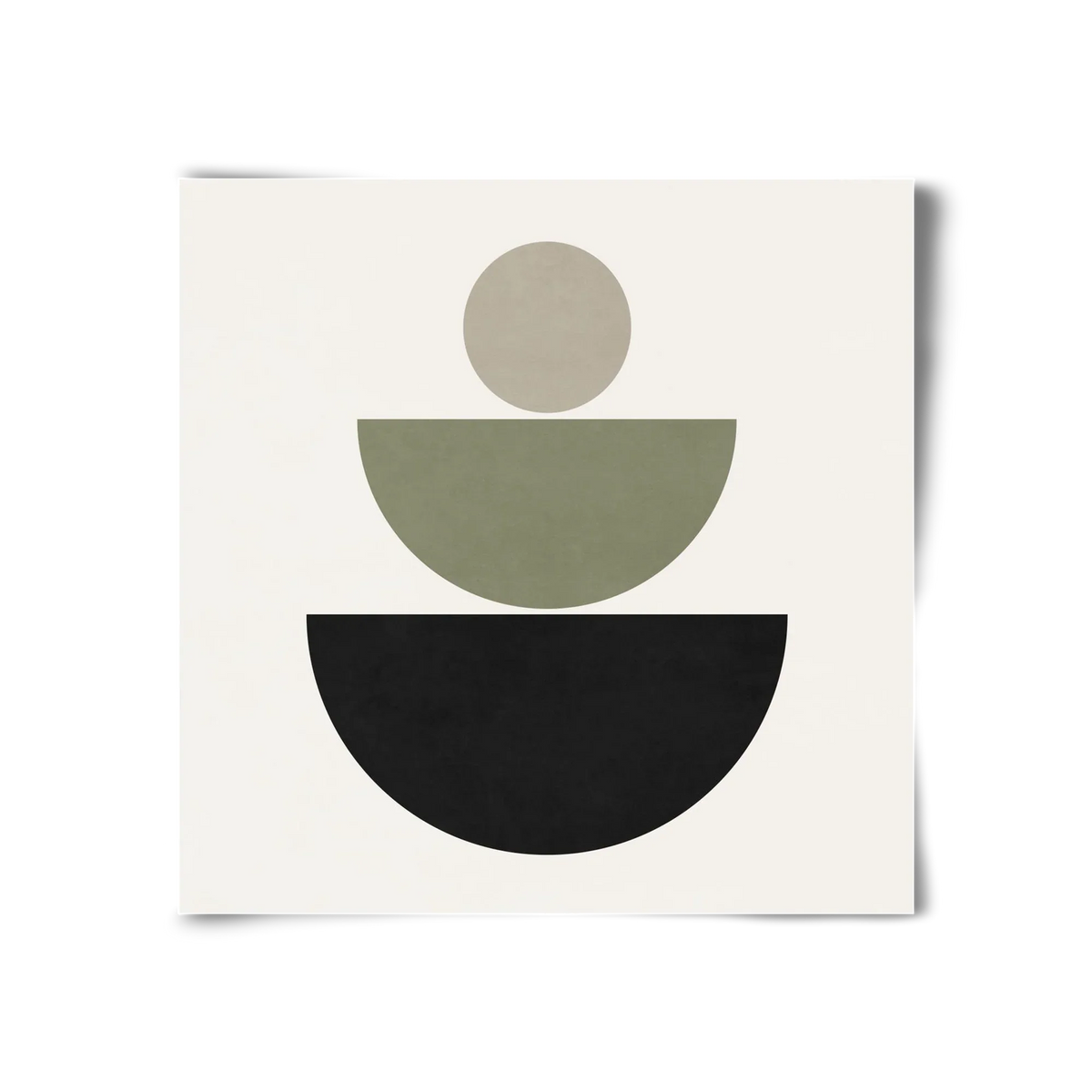 GEOMETRIC SHAPES - GREEN AND BLACK - artbridge