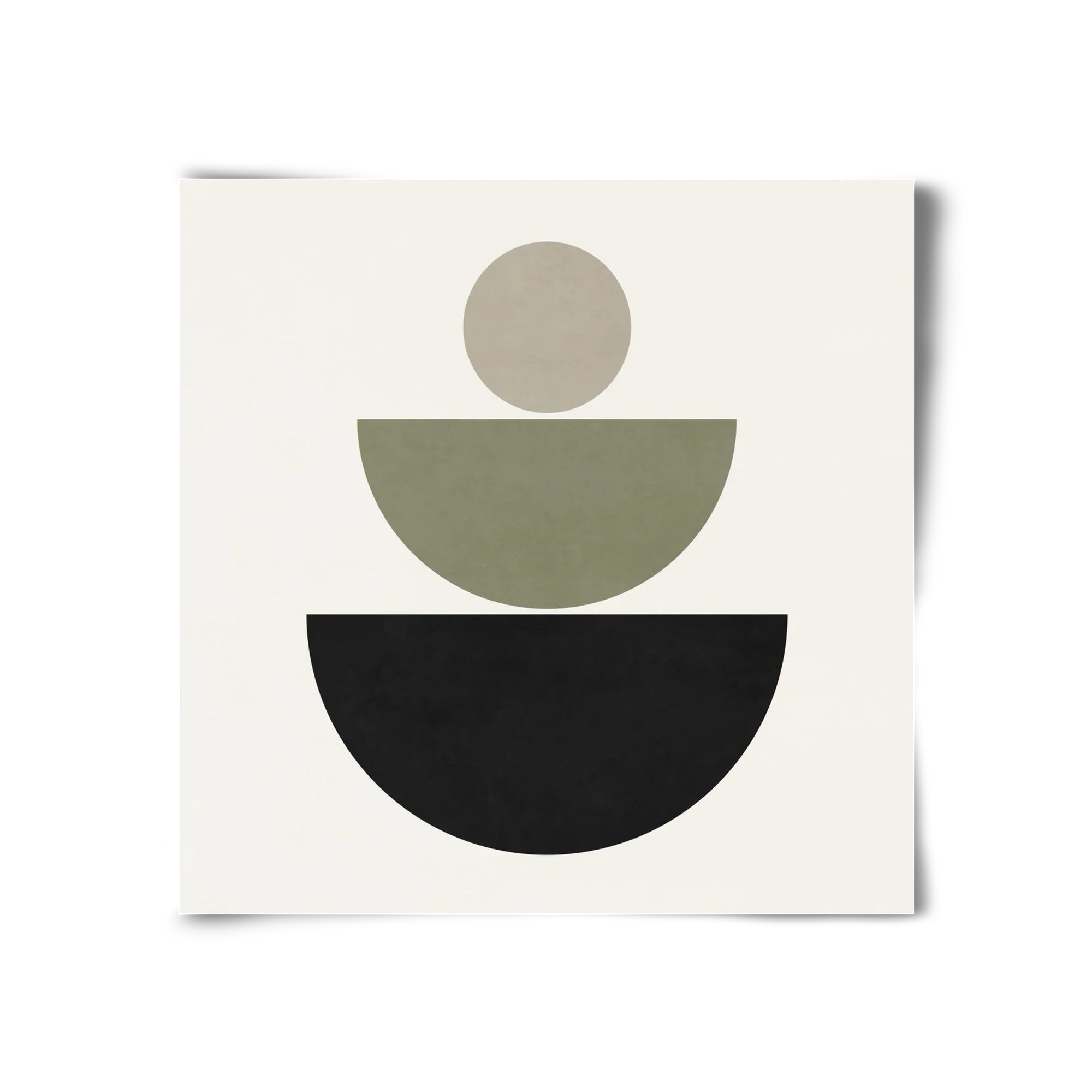 GEOMETRIC SHAPES - GREEN AND BLACK - artbridge