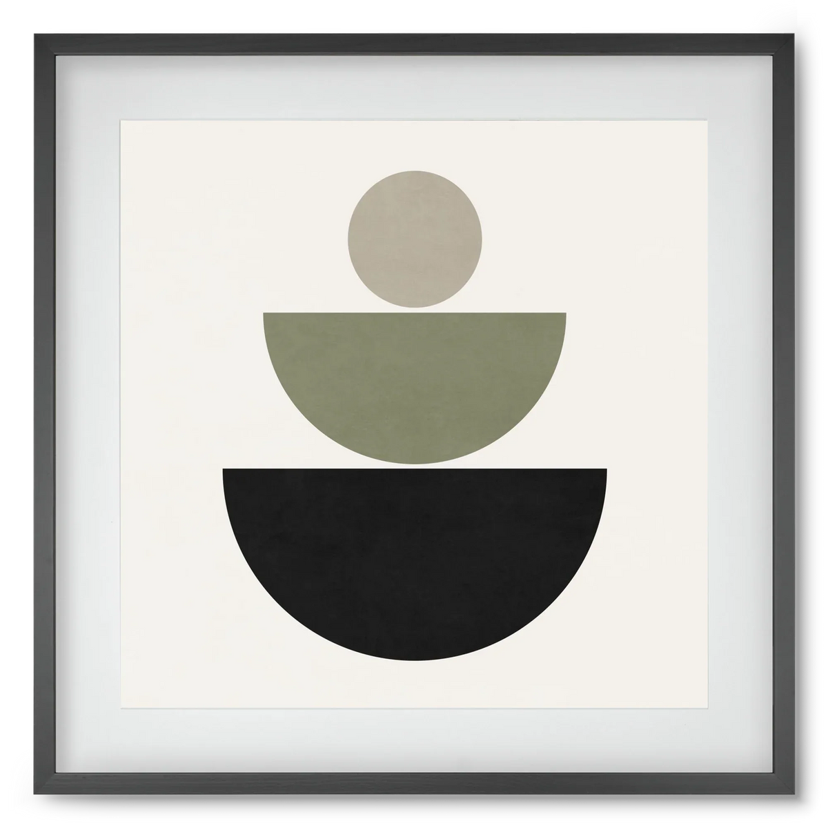 GEOMETRIC SHAPES - GREEN AND BLACK - artbridge