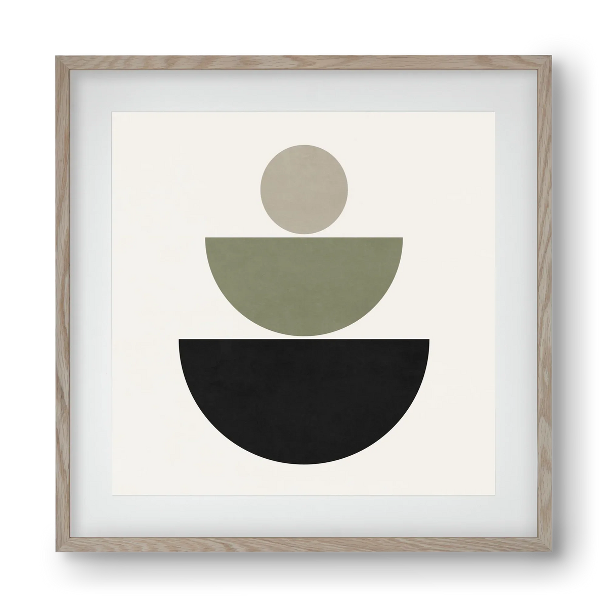 GEOMETRIC SHAPES - GREEN AND BLACK - artbridge