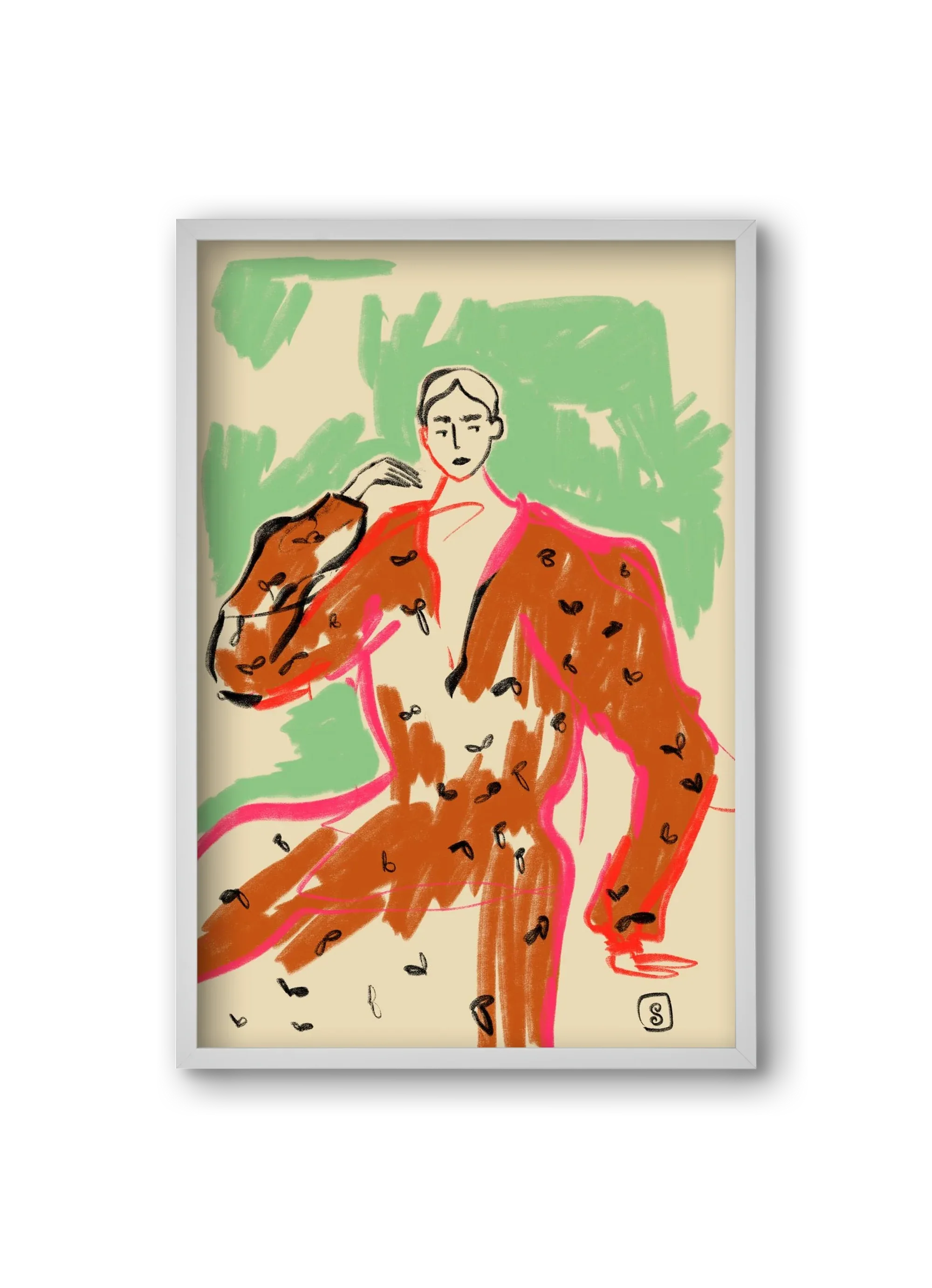 WOMAN IN A TERRACOTTA DRESS - artbridge