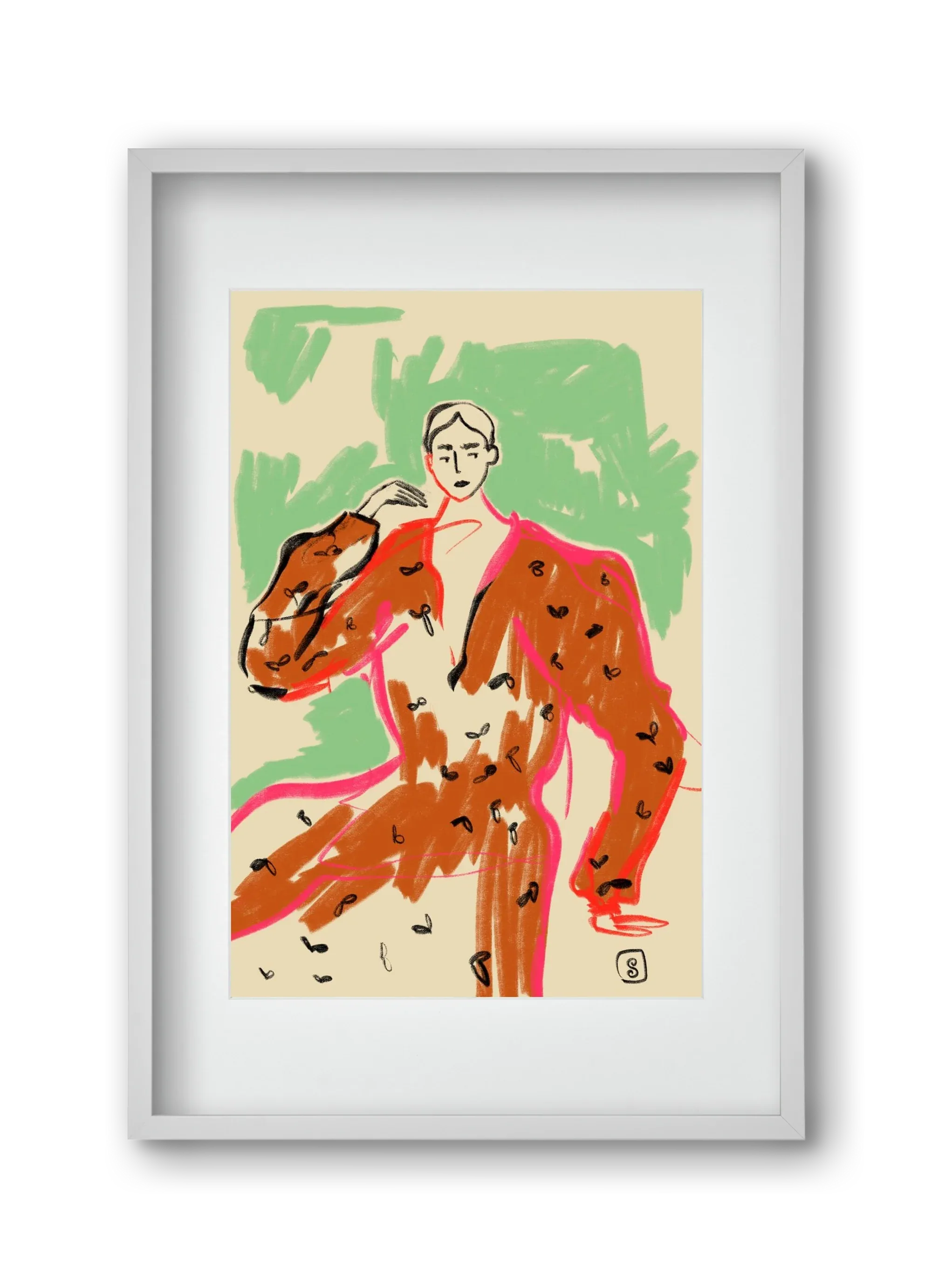 WOMAN IN A TERRACOTTA DRESS - artbridge