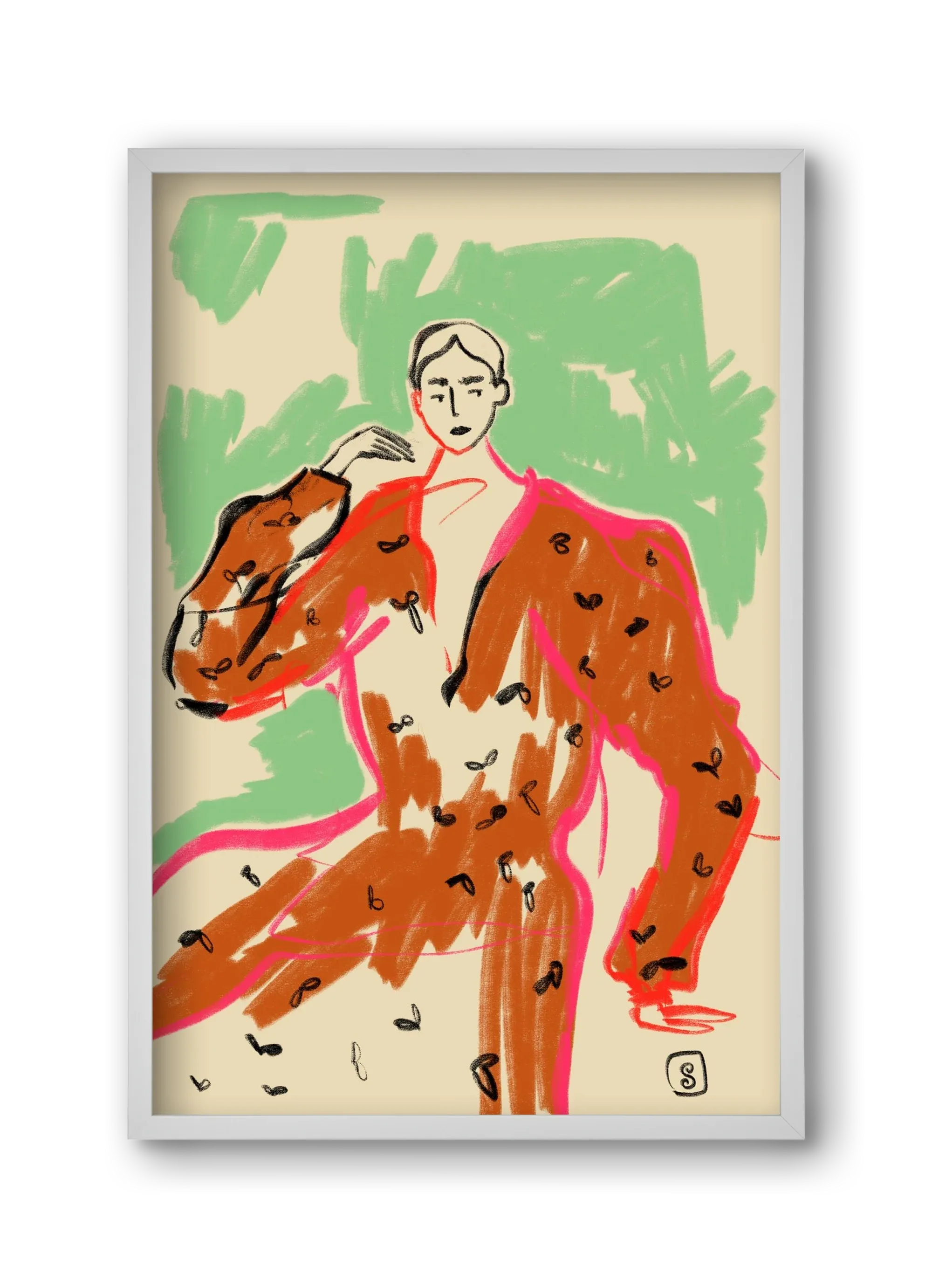 WOMAN IN A TERRACOTTA DRESS - artbridge
