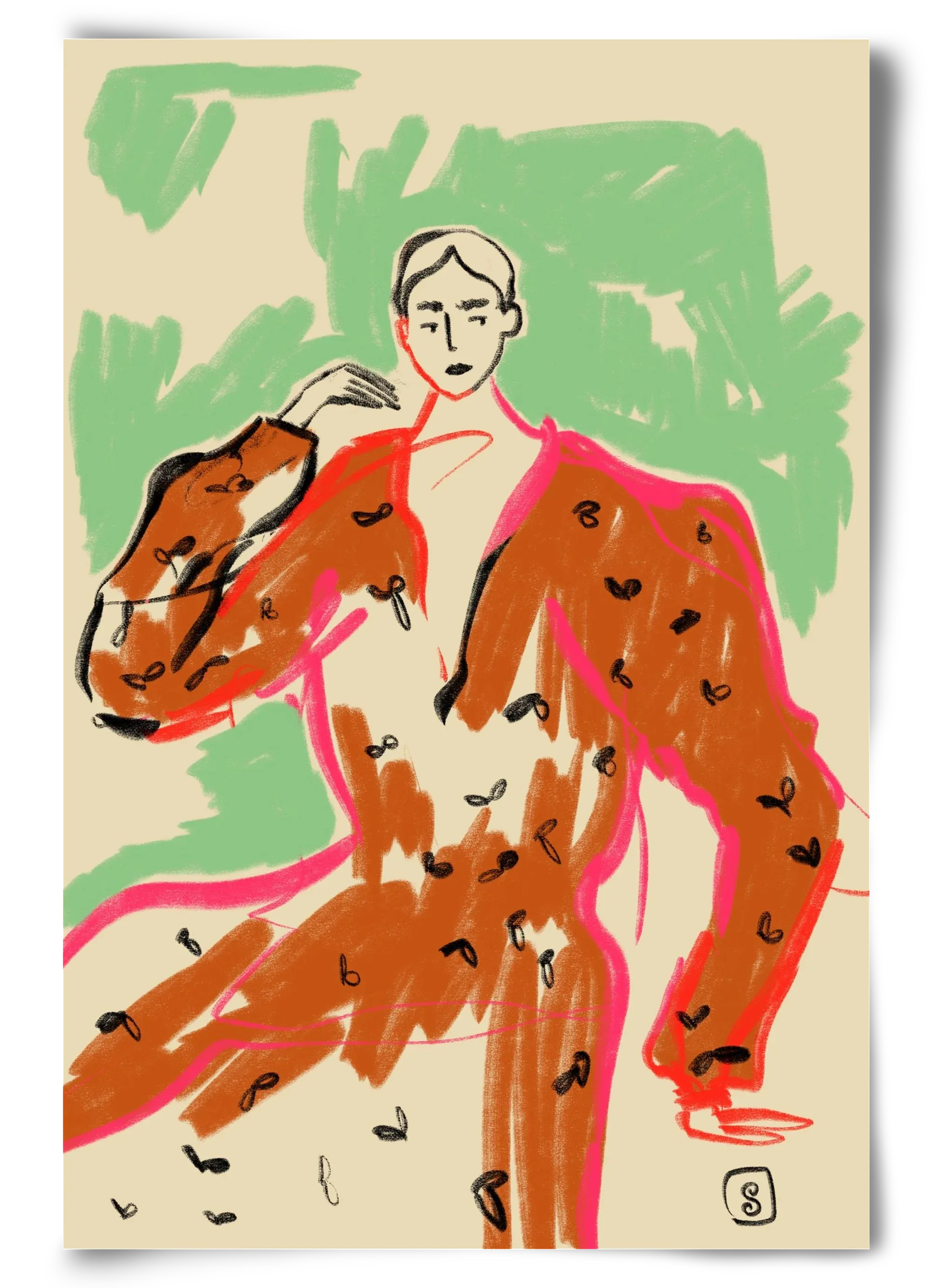 WOMAN IN A TERRACOTTA DRESS - artbridge