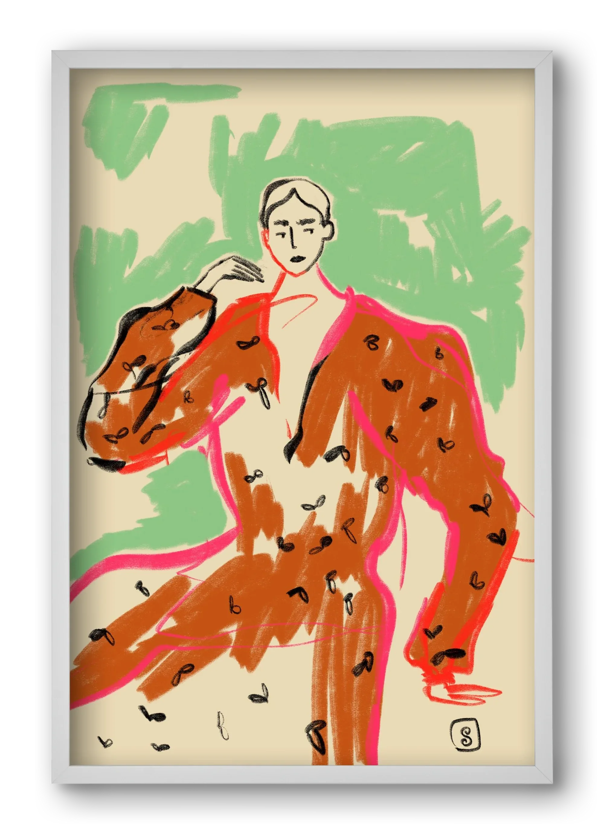 WOMAN IN A TERRACOTTA DRESS - artbridge