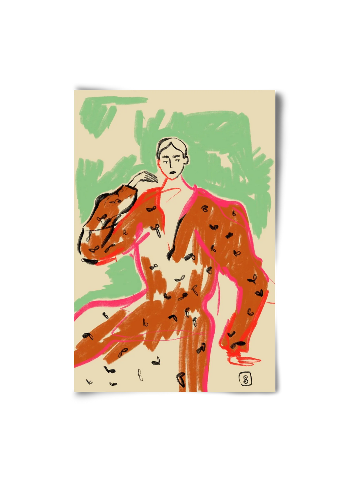 WOMAN IN A TERRACOTTA DRESS - artbridge