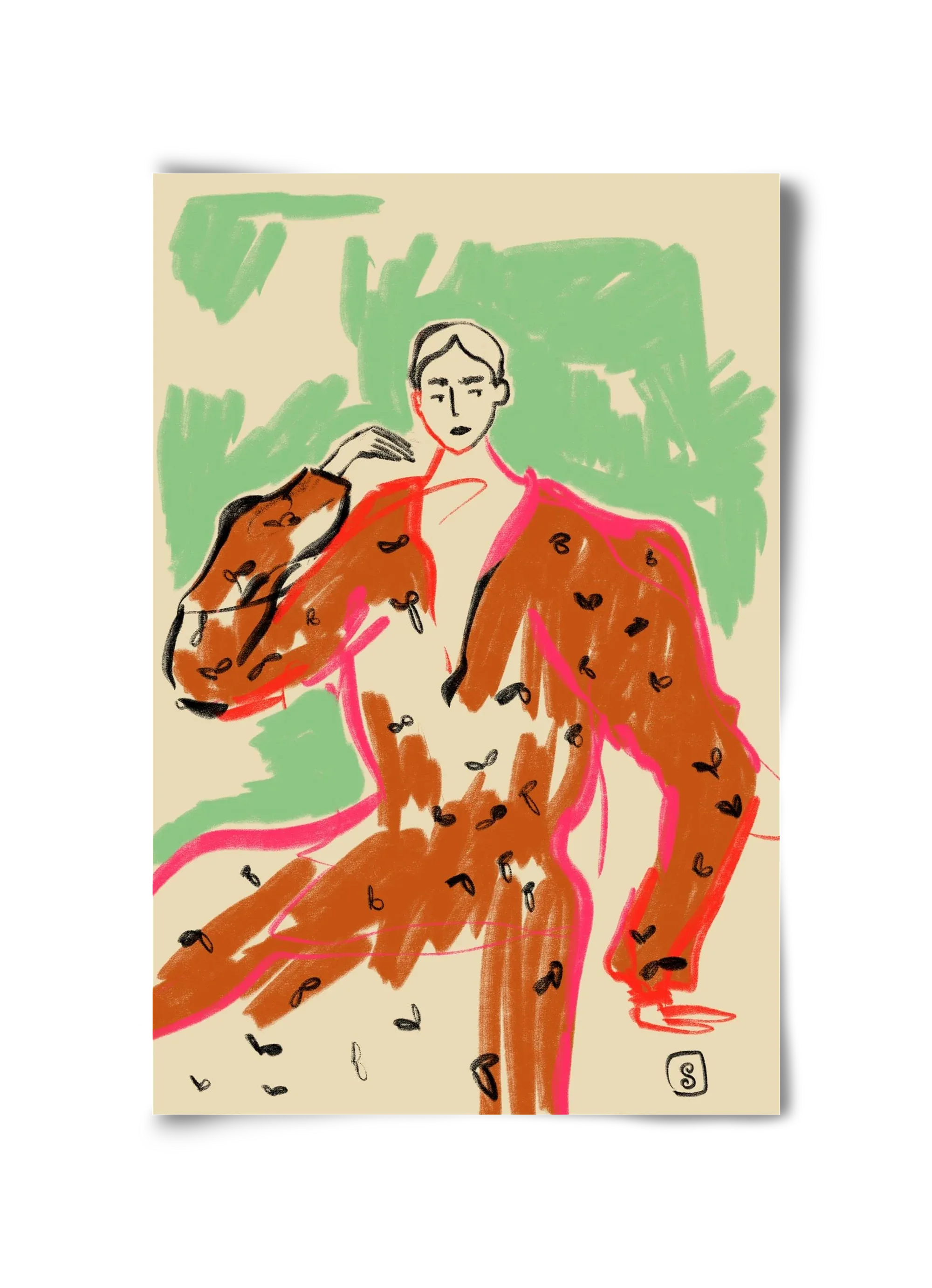 WOMAN IN A TERRACOTTA DRESS - artbridge