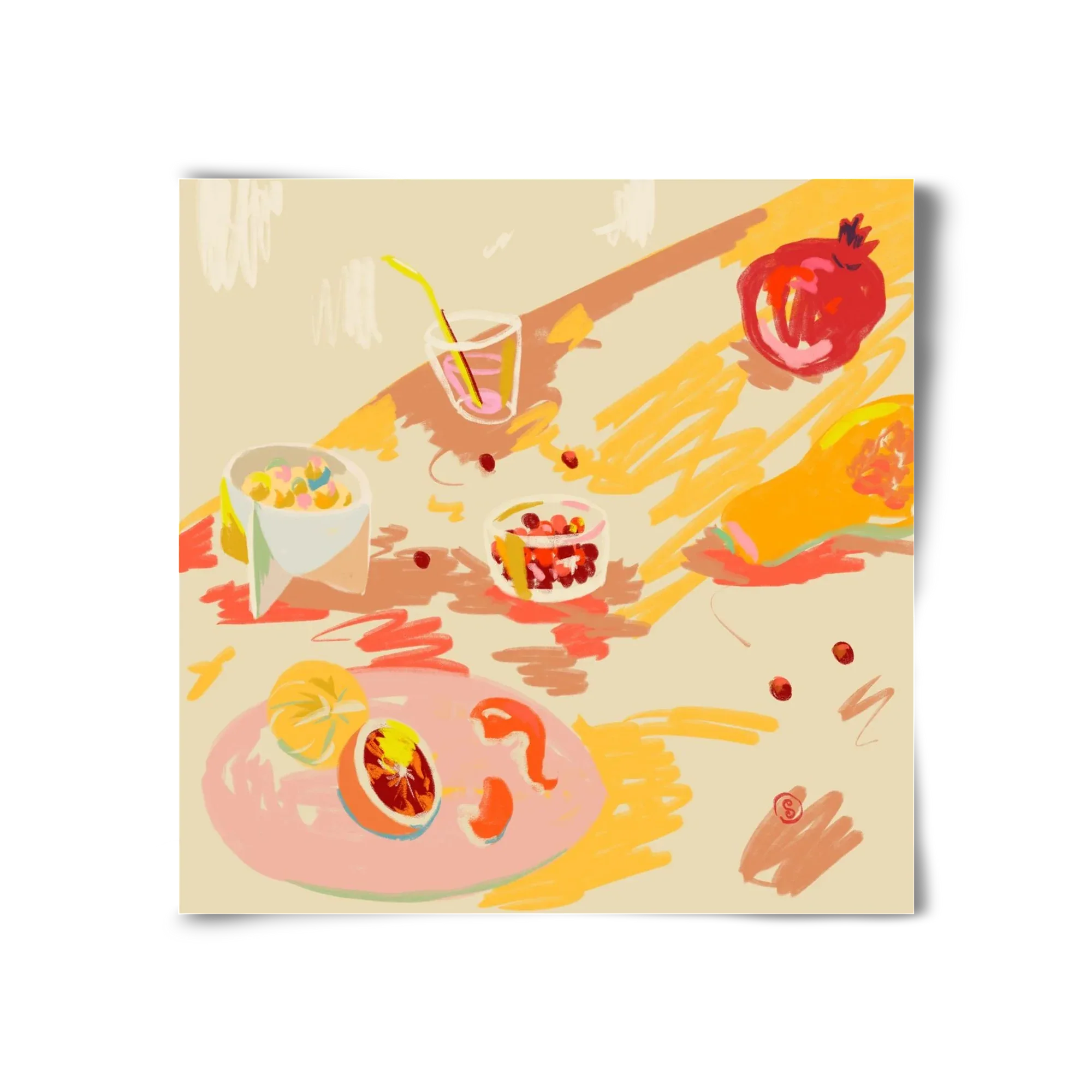 ORANGE AND PINK FRUIT - artbridge