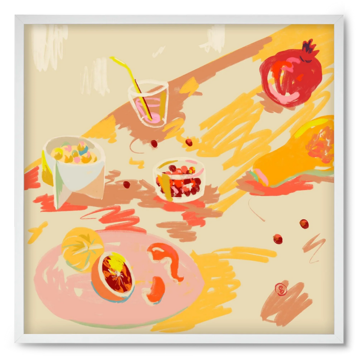 ORANGE AND PINK FRUIT - artbridge